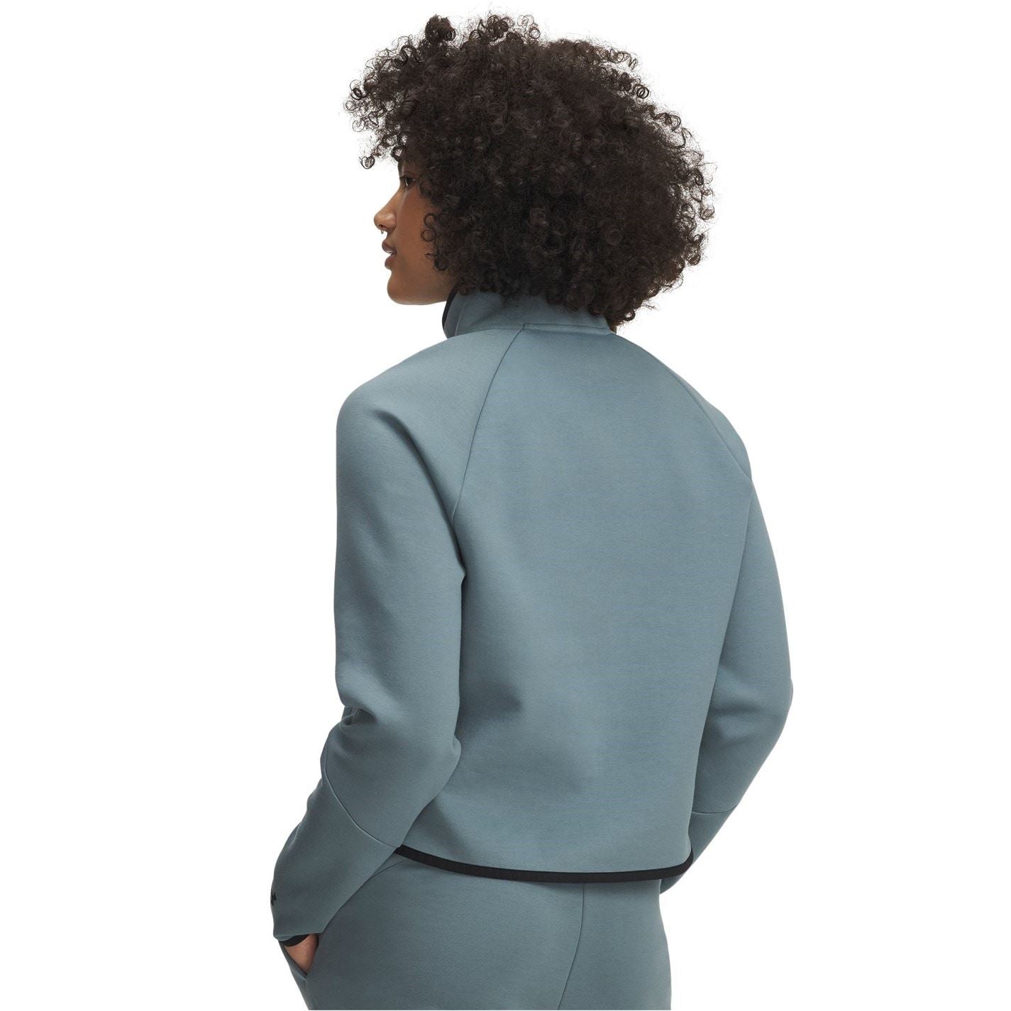 Under Armour Reflective Trim Cropped Raglan Sleeve Relaxed Fit Sweatshirt