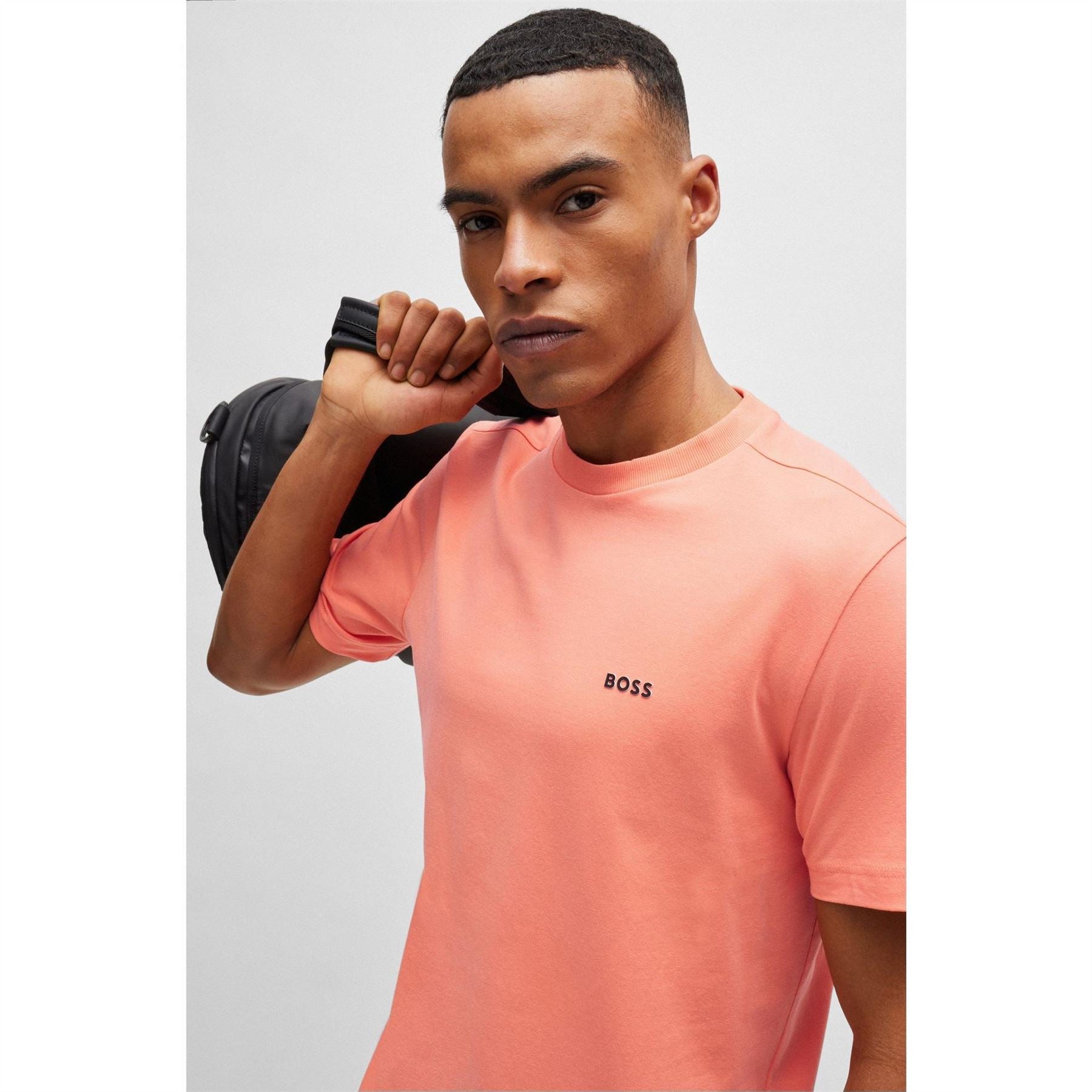 Boss BOSS GREEN T Shirt with Logo Design Stretch Cotton
