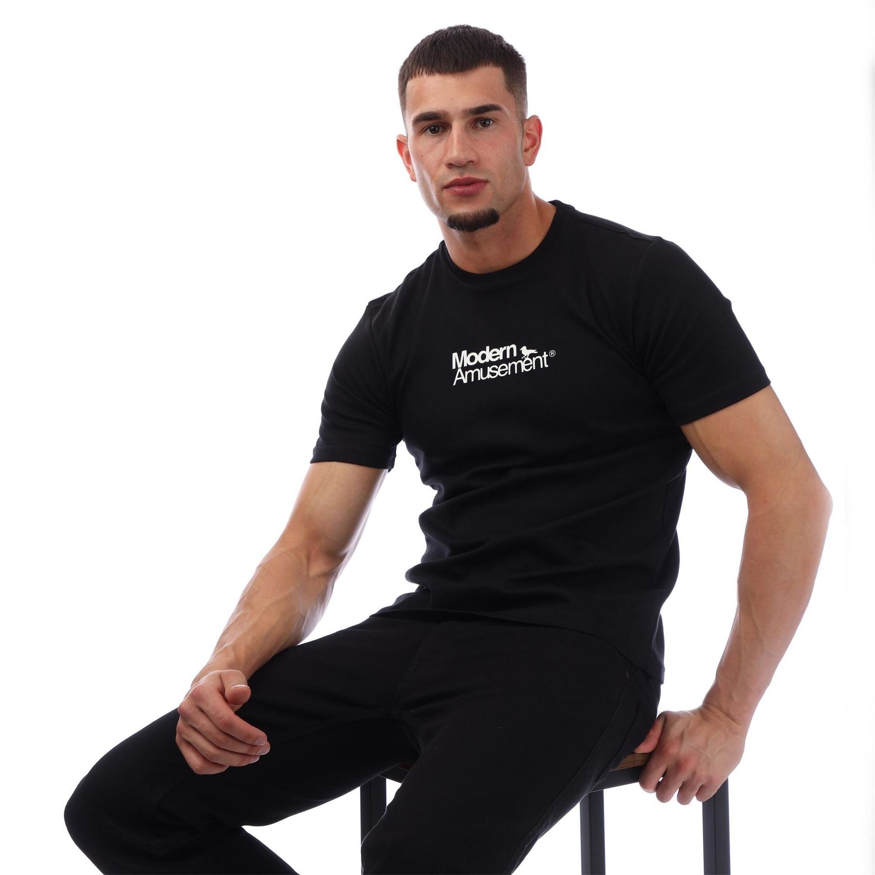 Modern Amusement Slogans Lettering Regular Fit T-Shirt