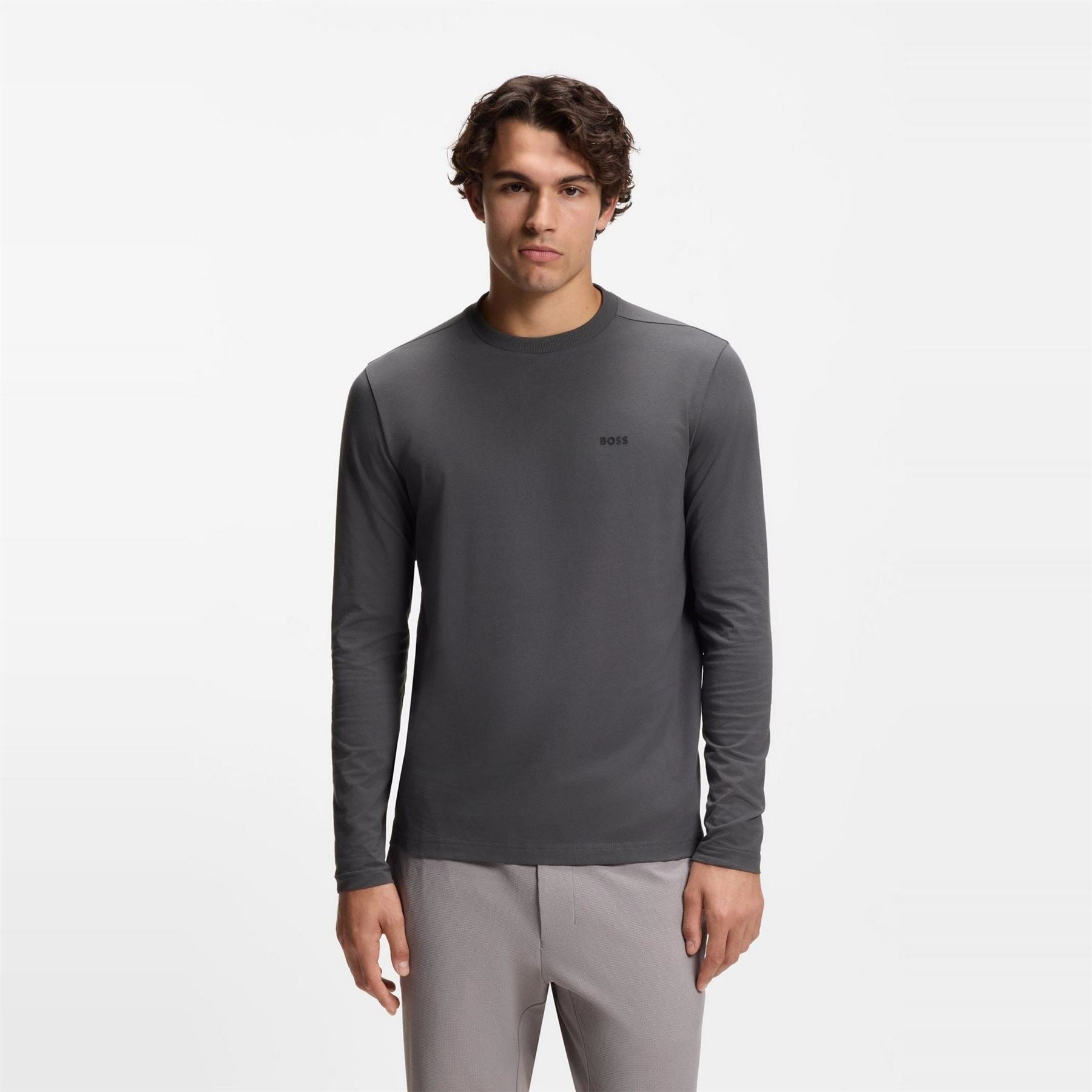 Boss Green Long Sleeve T-Shirt With Iconic Logo Detail