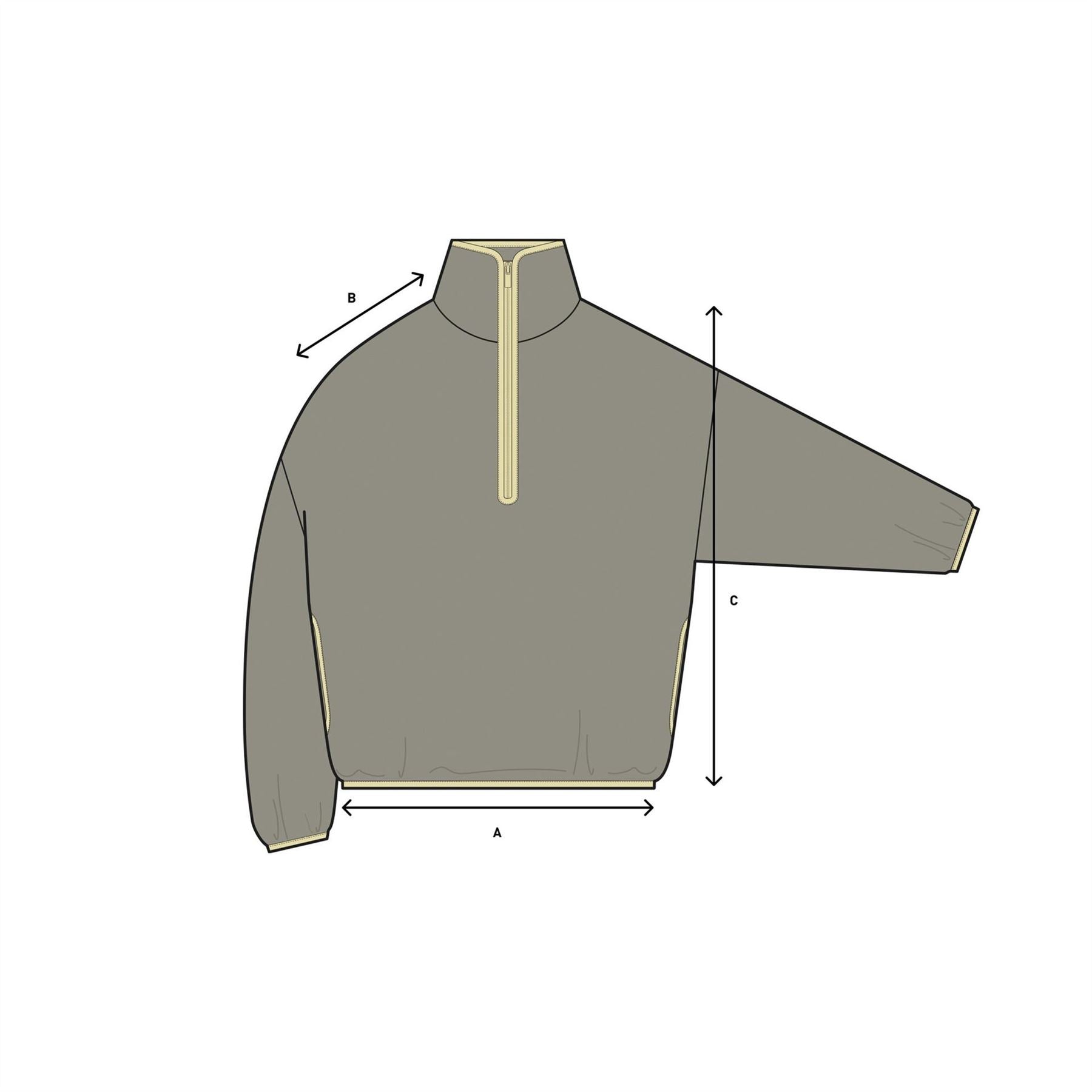 adidas Funnel Neck Zip Long Sleeve Oversize Sweatshirt