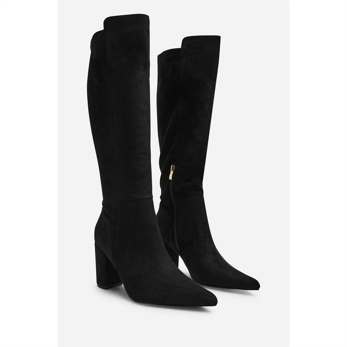 Wheres That From Stretch Knee High Pointed Boots