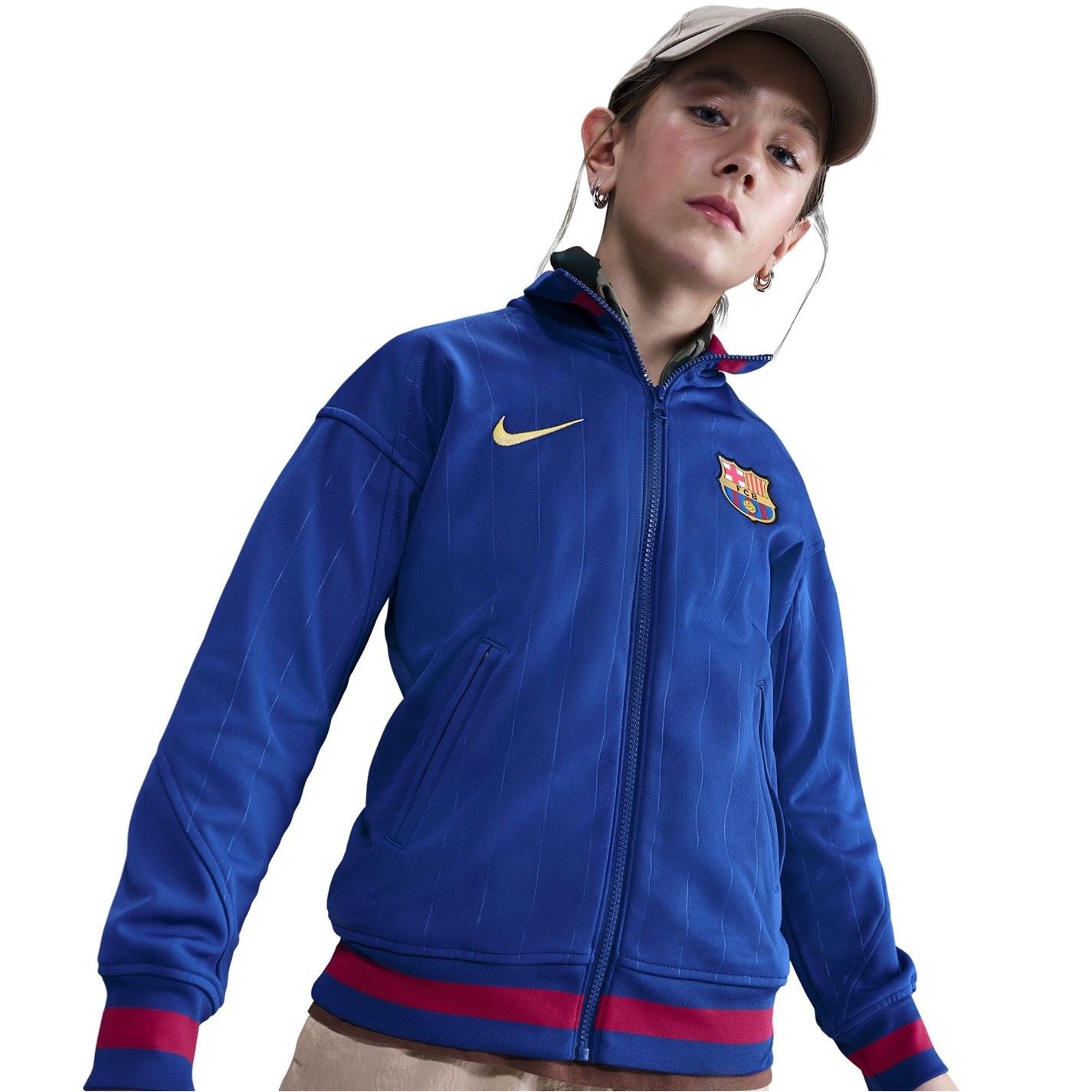 Nike Barcelona Home Anthem Jacket Juniors