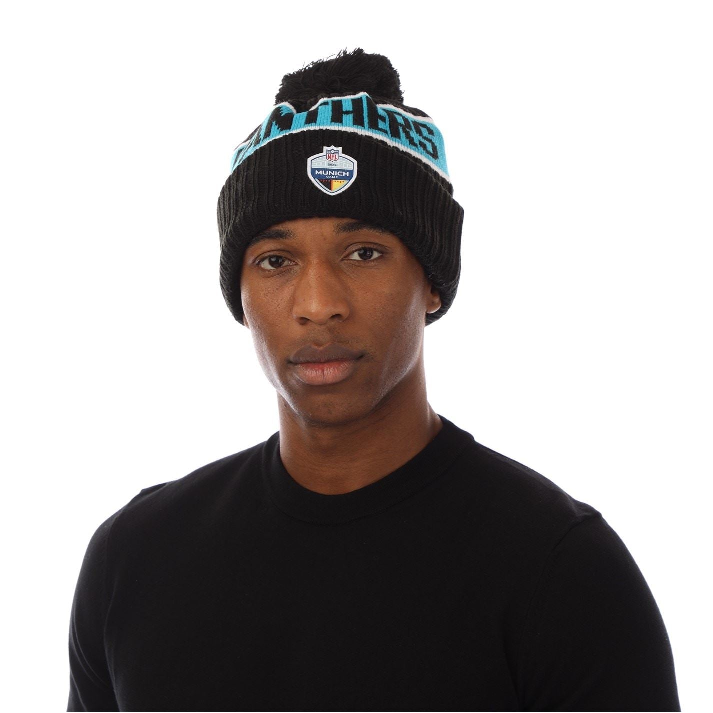 New Era Embroidered Logo Ribbed Bobble Hat