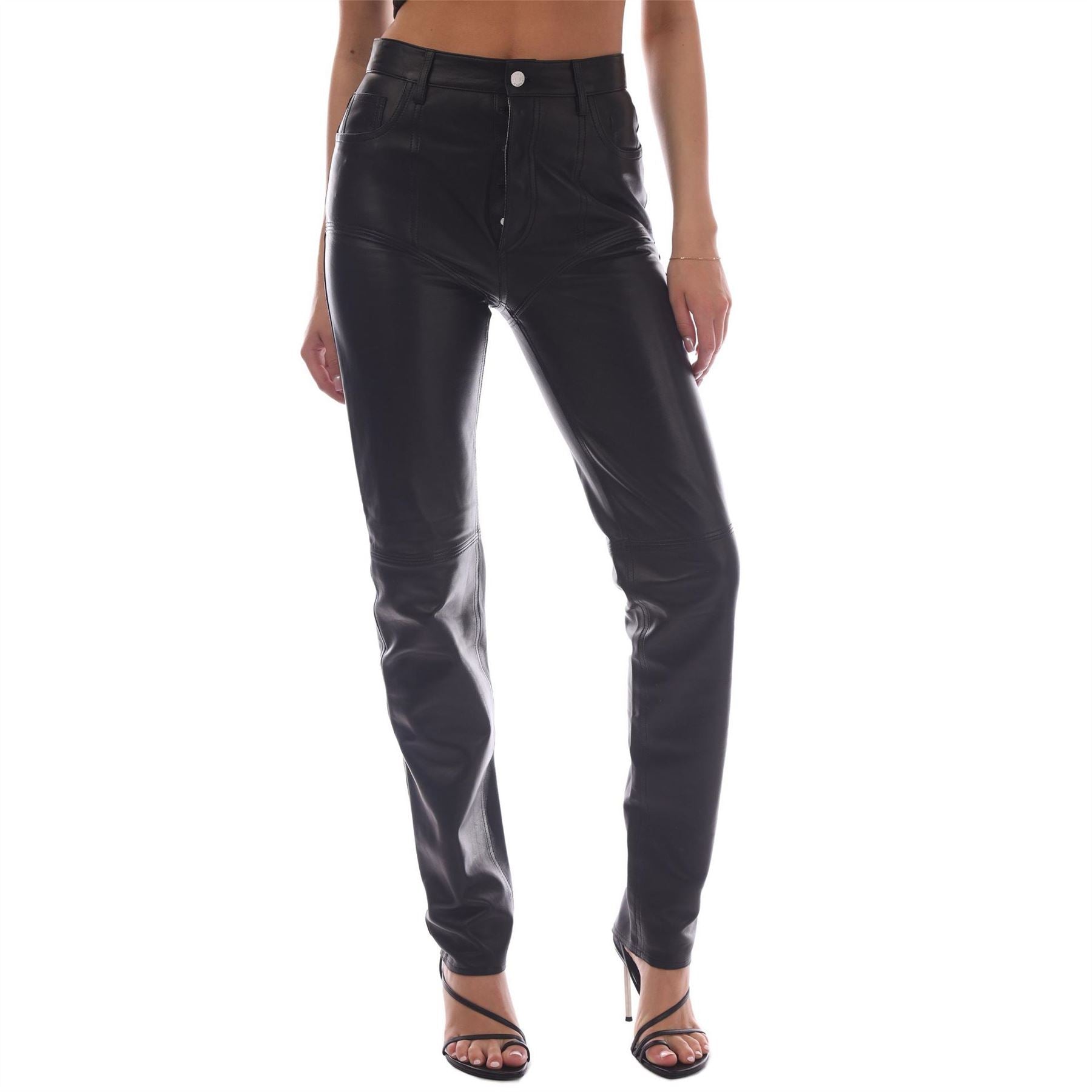 Mugler Leather Pu Leather Trousers