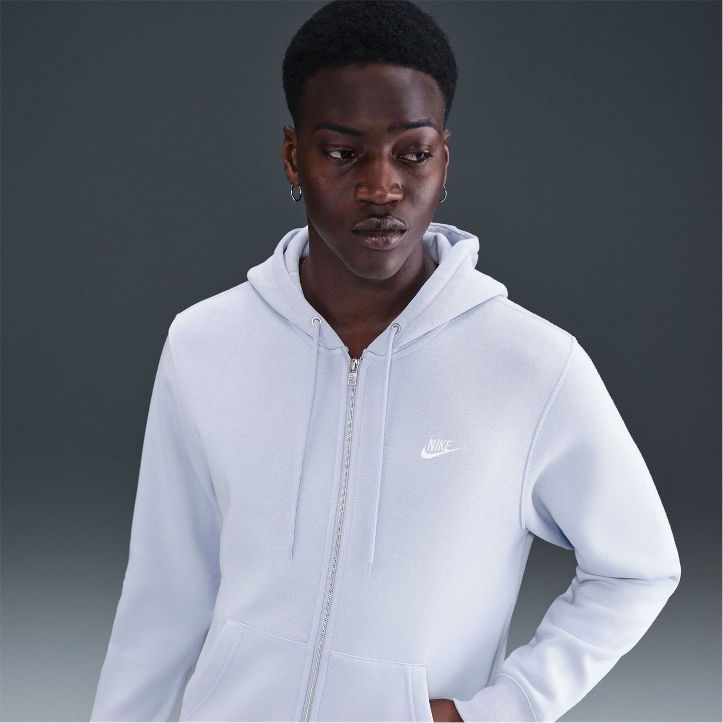 Nike Mens Sportswear Club Fleece Full Zip Hoodie