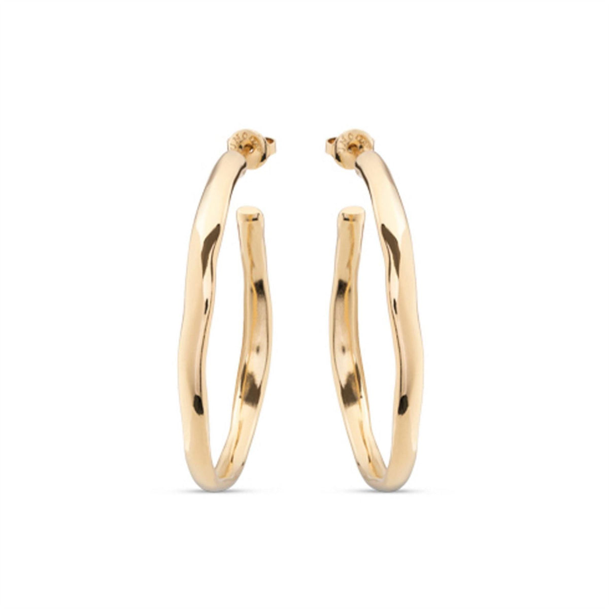 UNOde50 18k Gold Plated Hoop Earrings