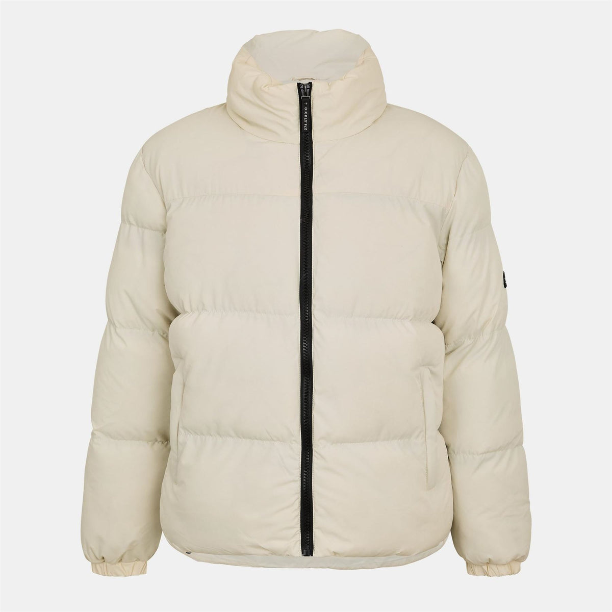 274 Studio Alaska Borg Solid Patterned Zipped Pocket Puffer Jacket