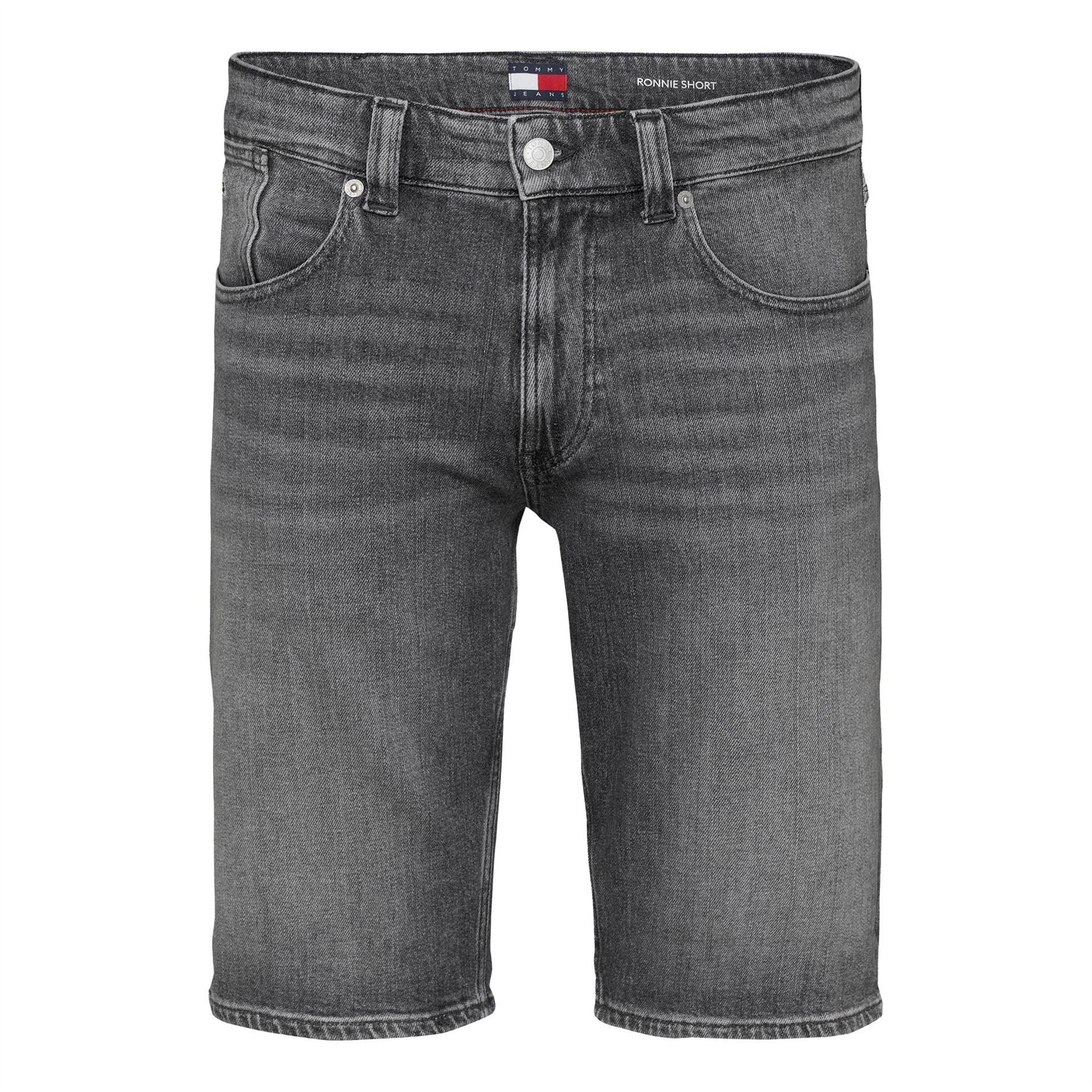 Tommy Jeans Denim Bermuda Shorts Solid Patterned