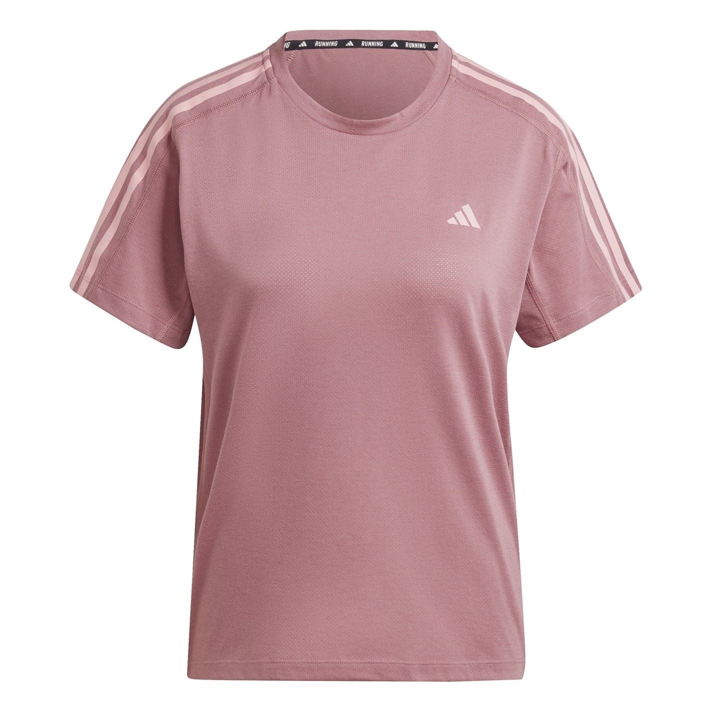 adidas Womens Own The Run Three Stripe T-Shirt