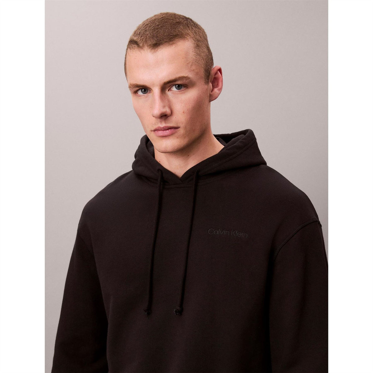 Calvin Klein Logo Print Hooded Neck Long Sleeve Sweatshirt