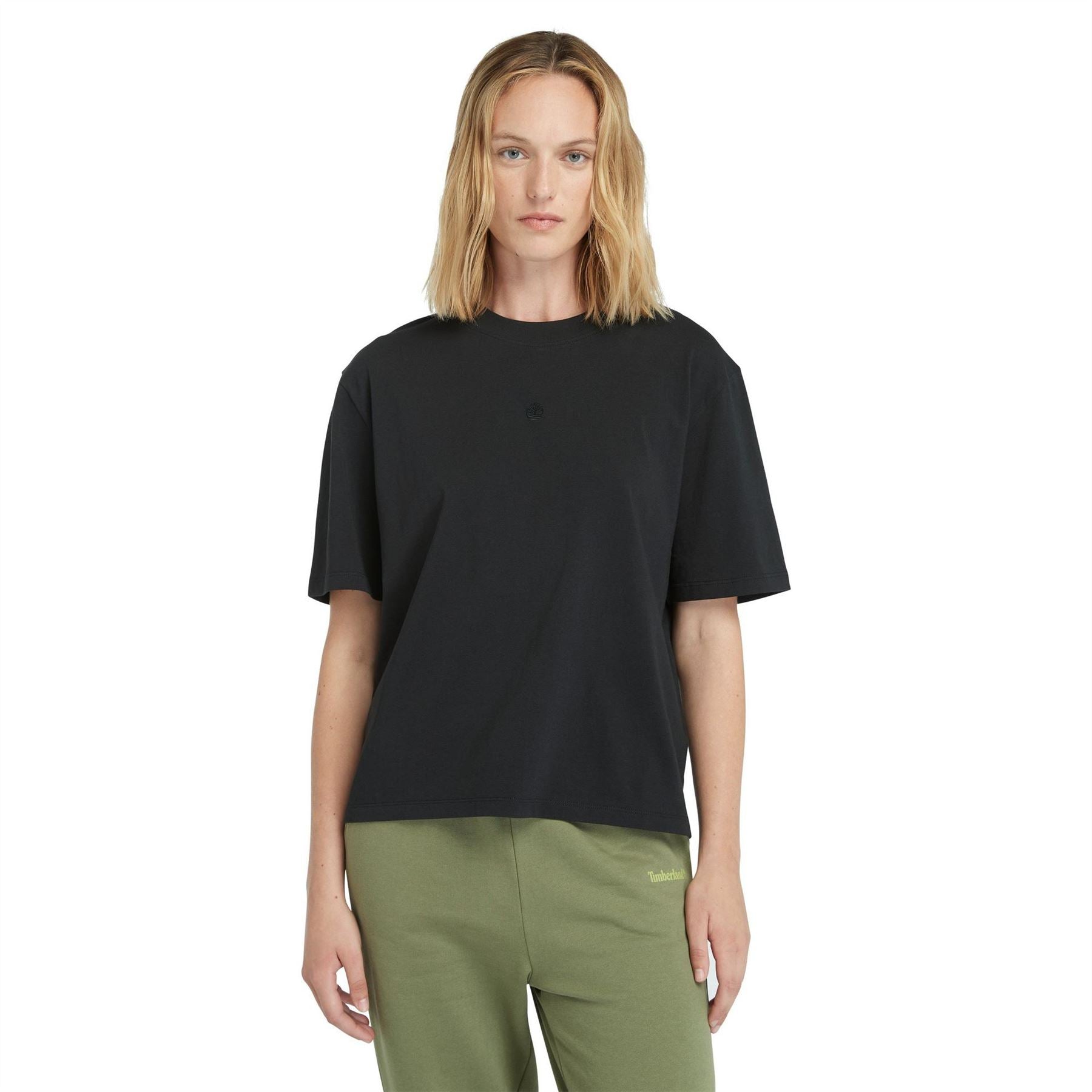 Timberland Cropped Crew Neck Relaxed Fit T-Shirt