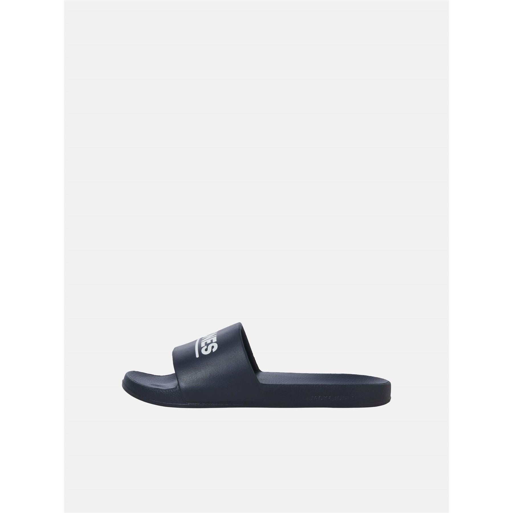 Jack and Jones Ollie Slider Open Toe Logo Print Slides