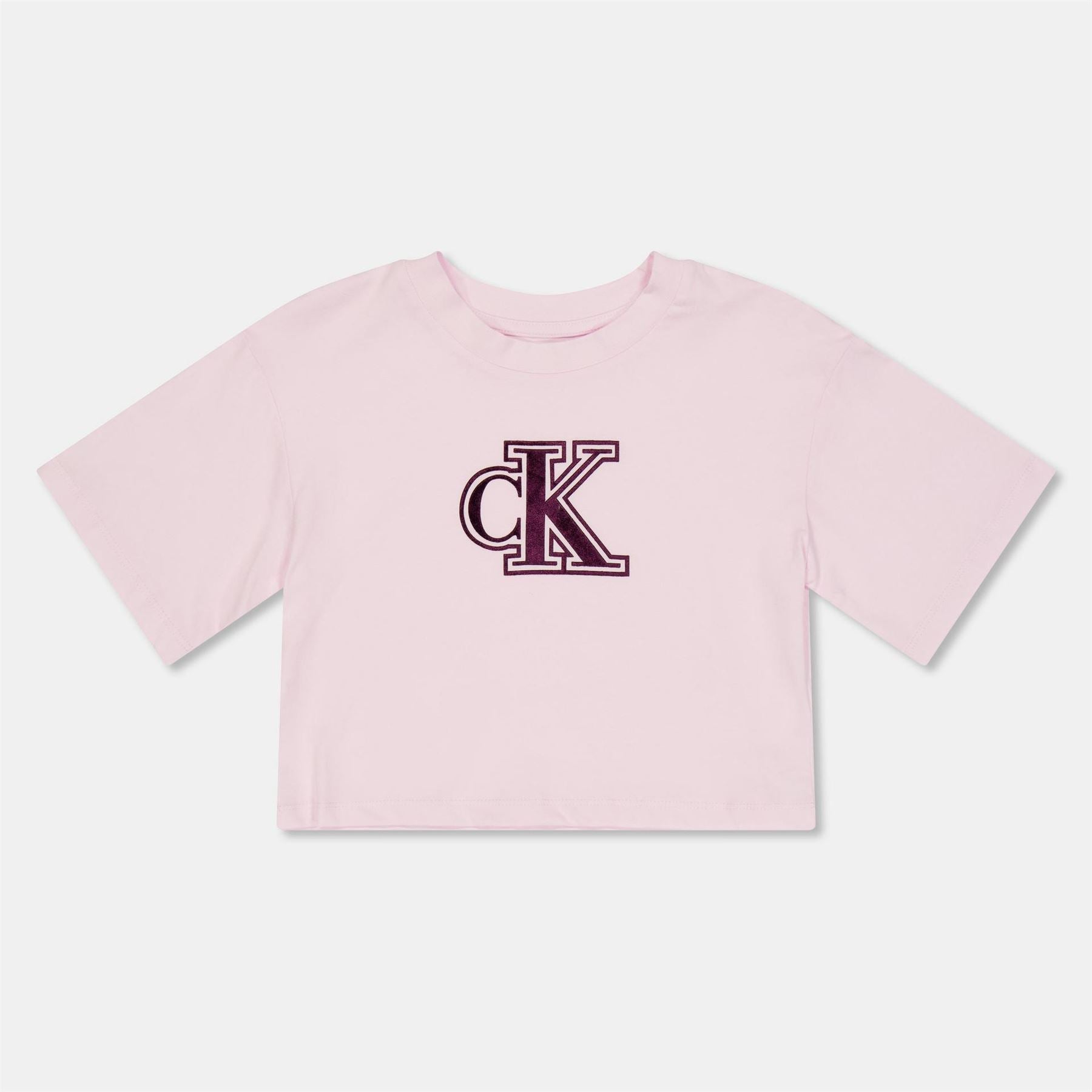 Calvin Klein Jeans Velvet Boxy Fit Crew Neck Short Sleeve T-Shirt