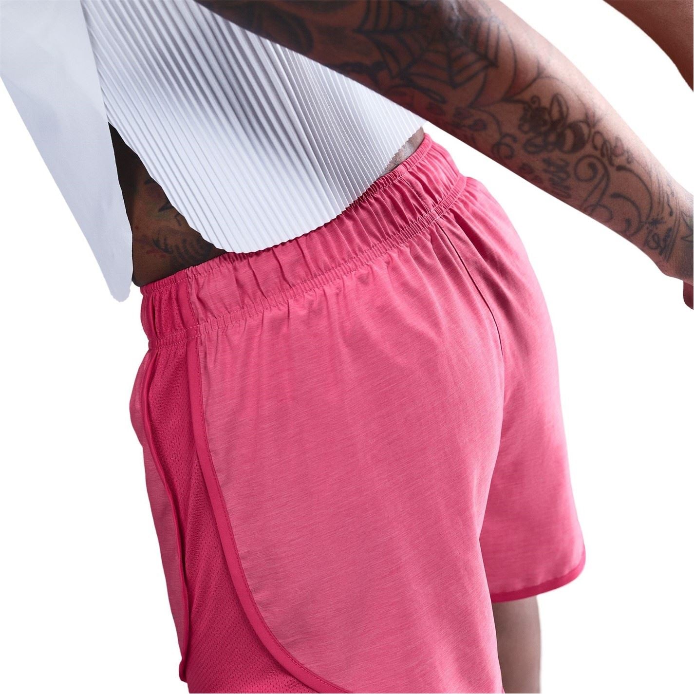 Nike Womens Tempo Dri Fit Mid Rise Brief Lined Running Shorts