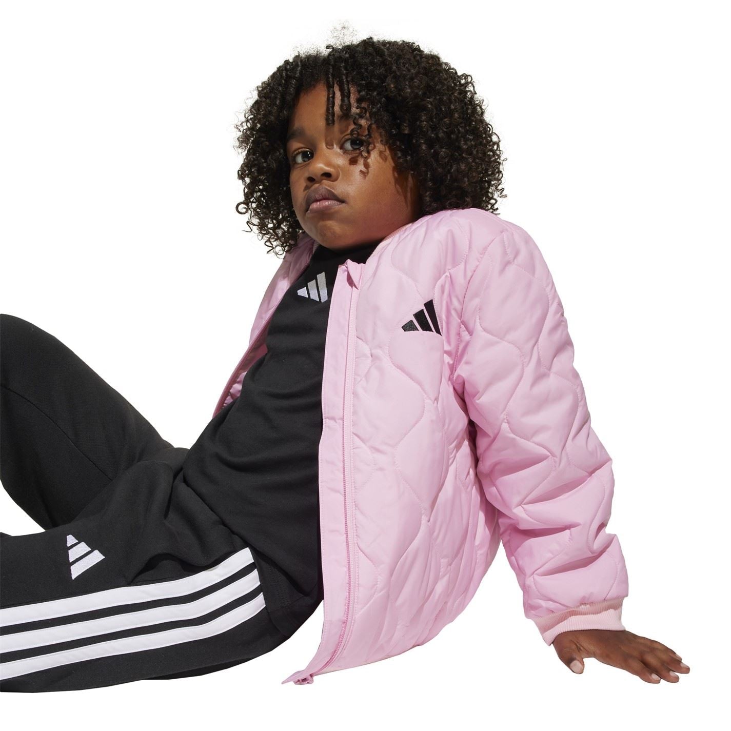 adidas Zipped Pocket Ribbed Cuff Puffer Jacket