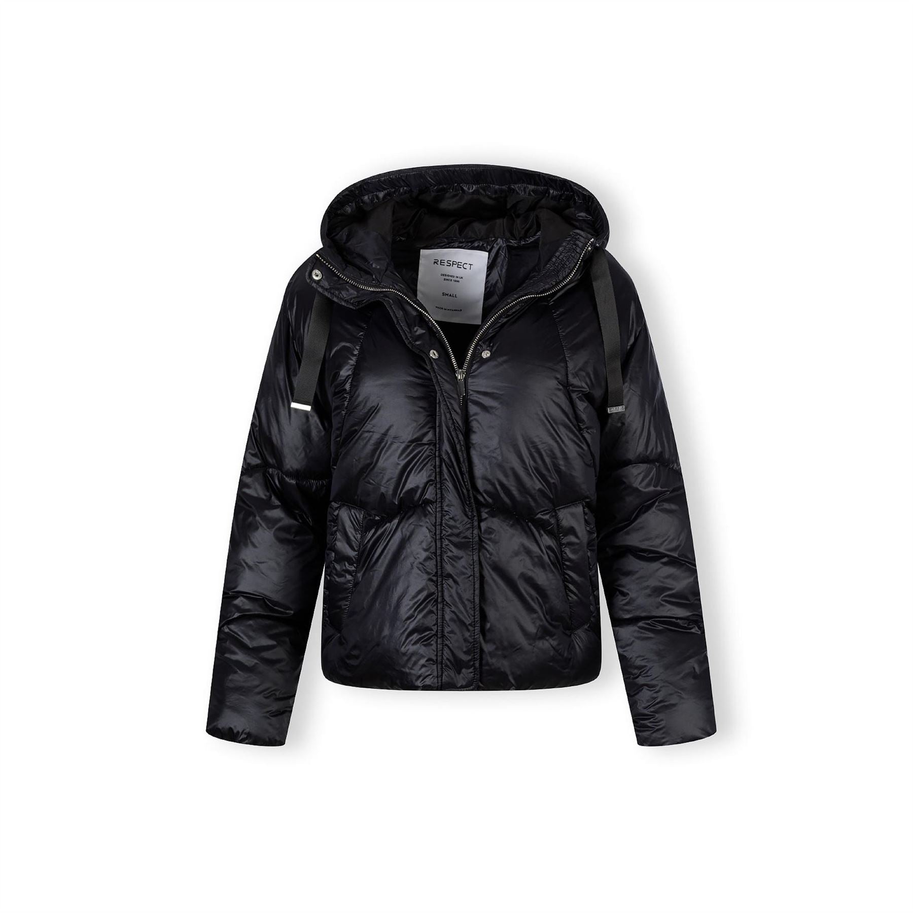 Minoti Short Insulated Hooded Jacket Black