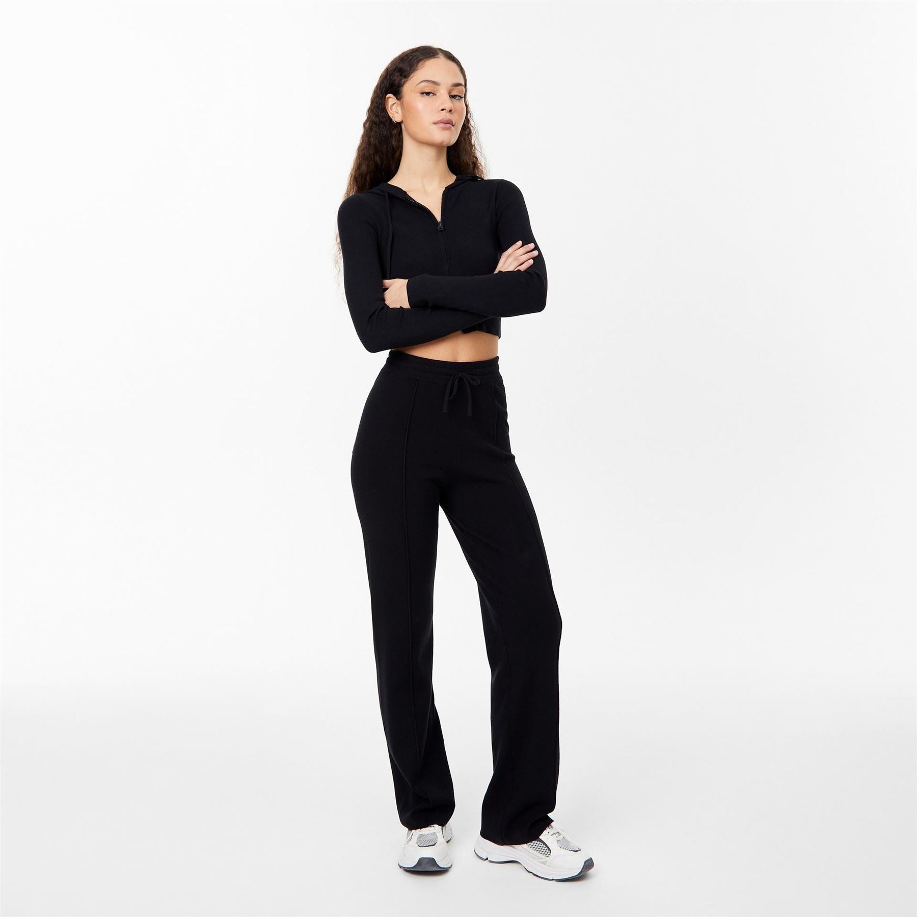 Jack Wills Womens Knitted Pin Tuck Trousers