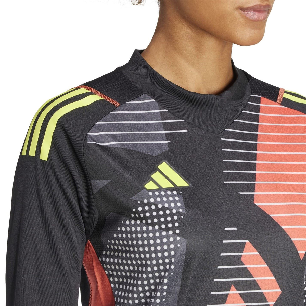 adidas Mock Neck Three Quarter Sleeve Jersey T-Shirt