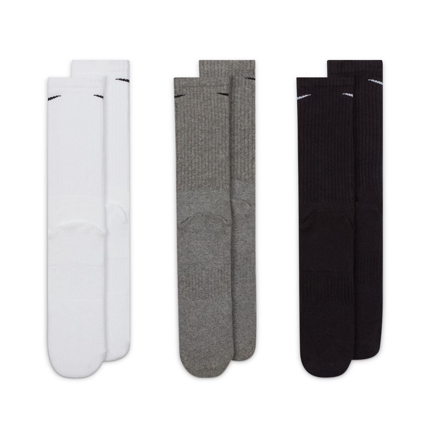 Nike Everyday 3 Pack Cotton Cushioned Crew Socks Unisex