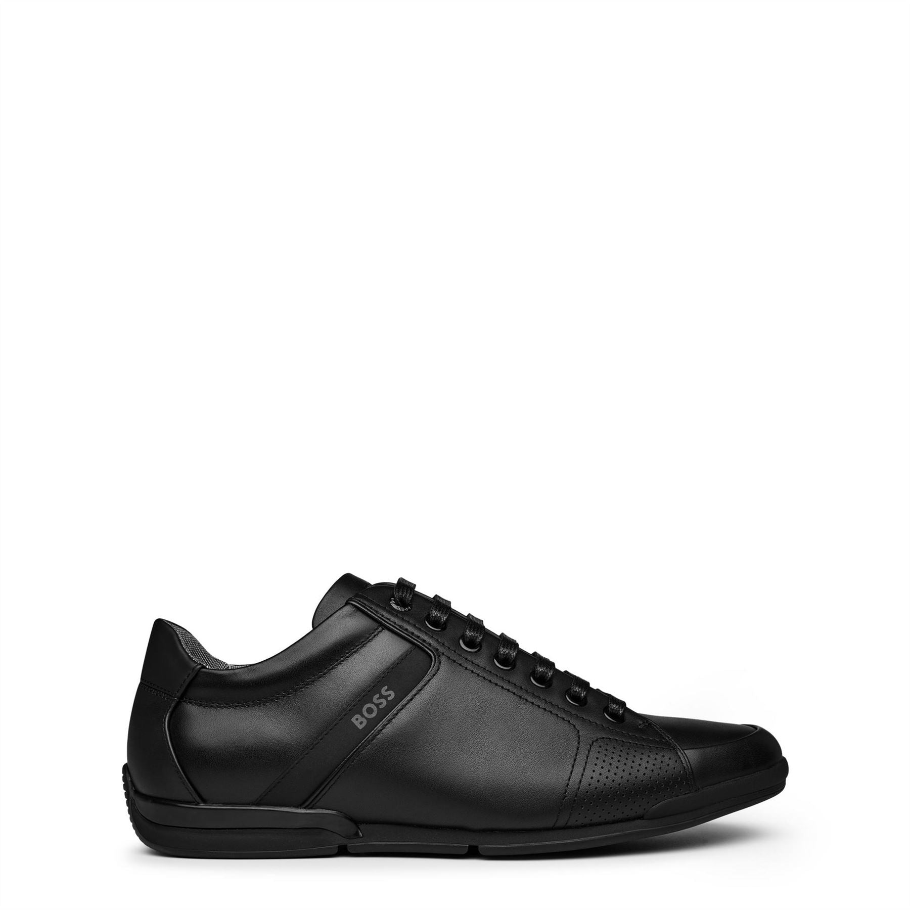 Boss Saturn Smooth Low Top Premium Leather Trainers