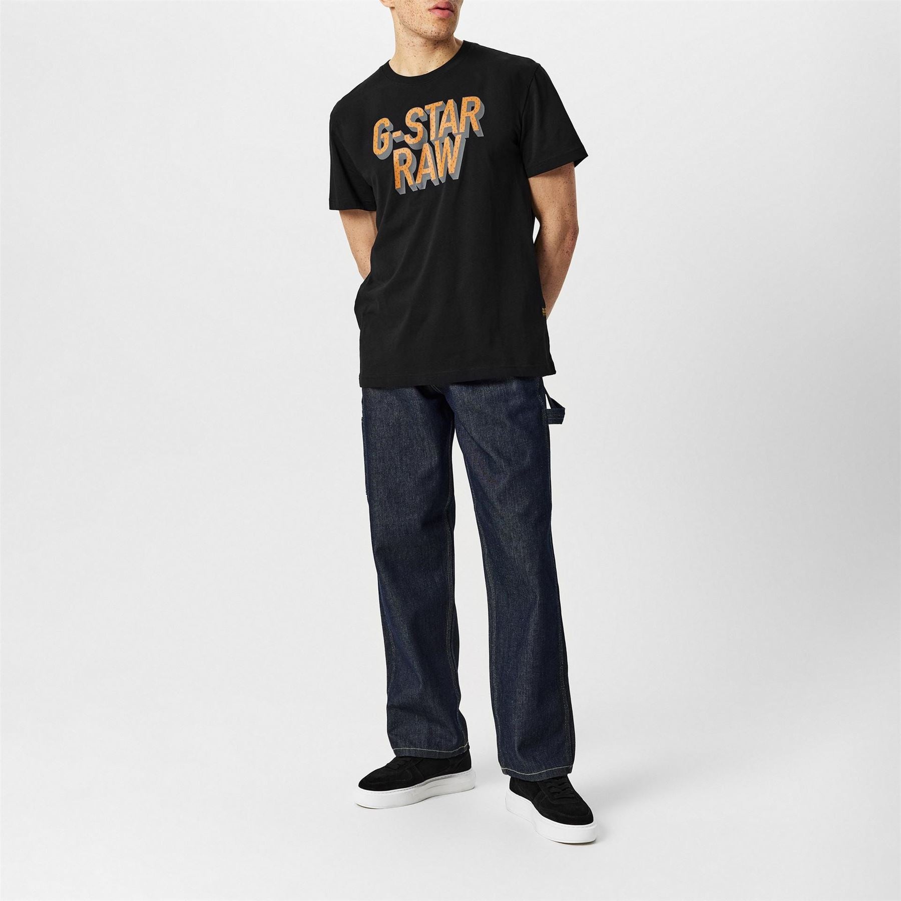 G Star 3D Dotted Crew Neck Regular Fit T-Shirt