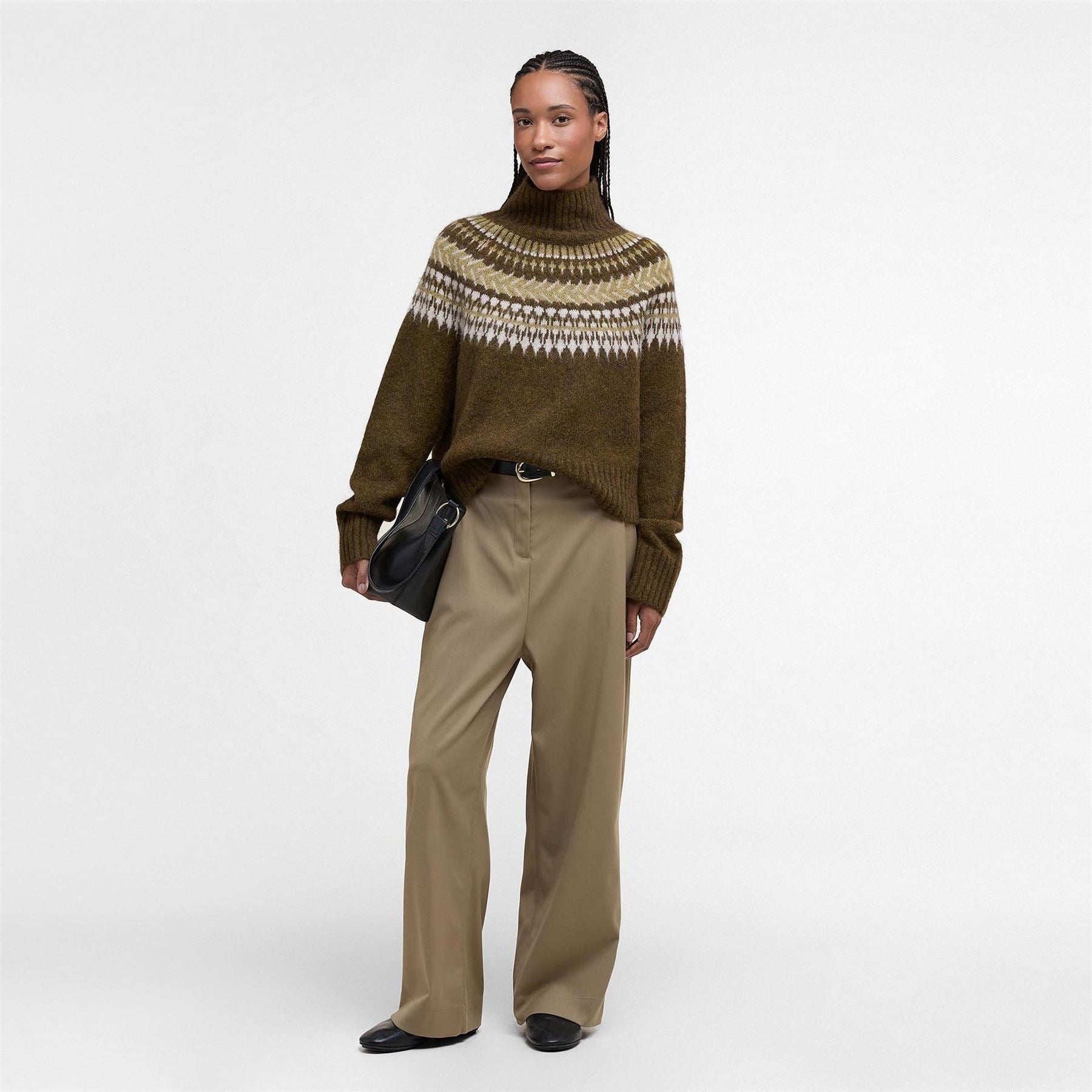 Barbour Fair Isle Roll Neck Jumper