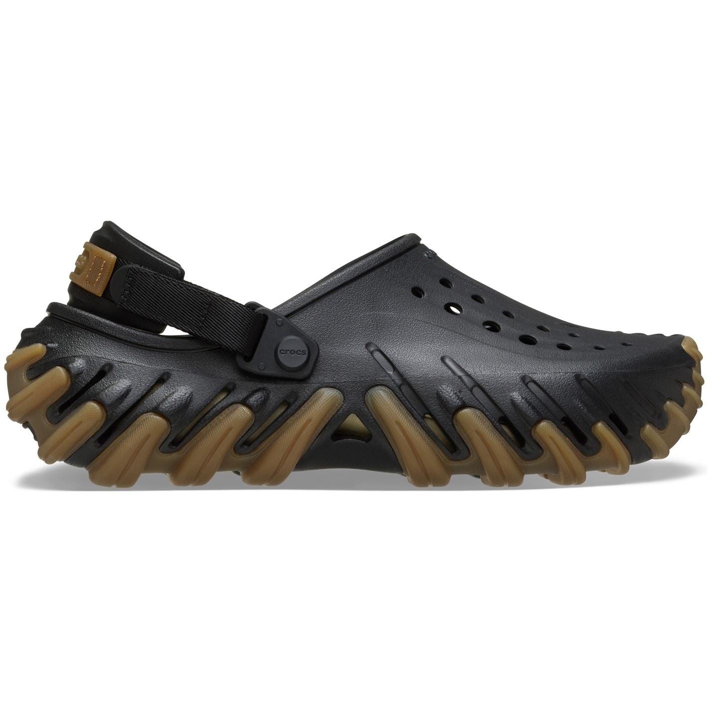 Crocs Echo Round Toe Chunky Heel Mules
