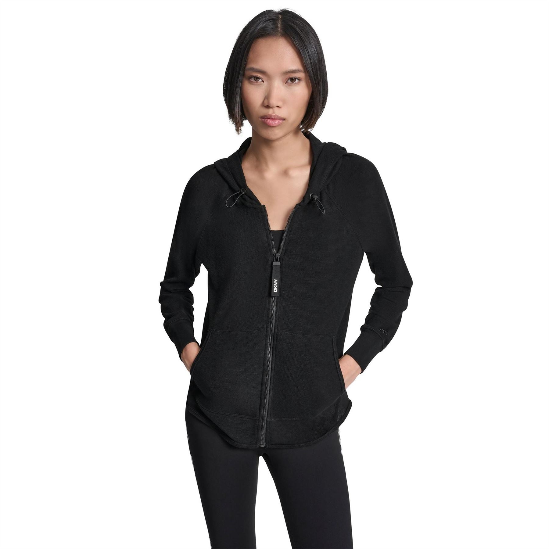 DKNY FulL-Zip Waffle Hoody