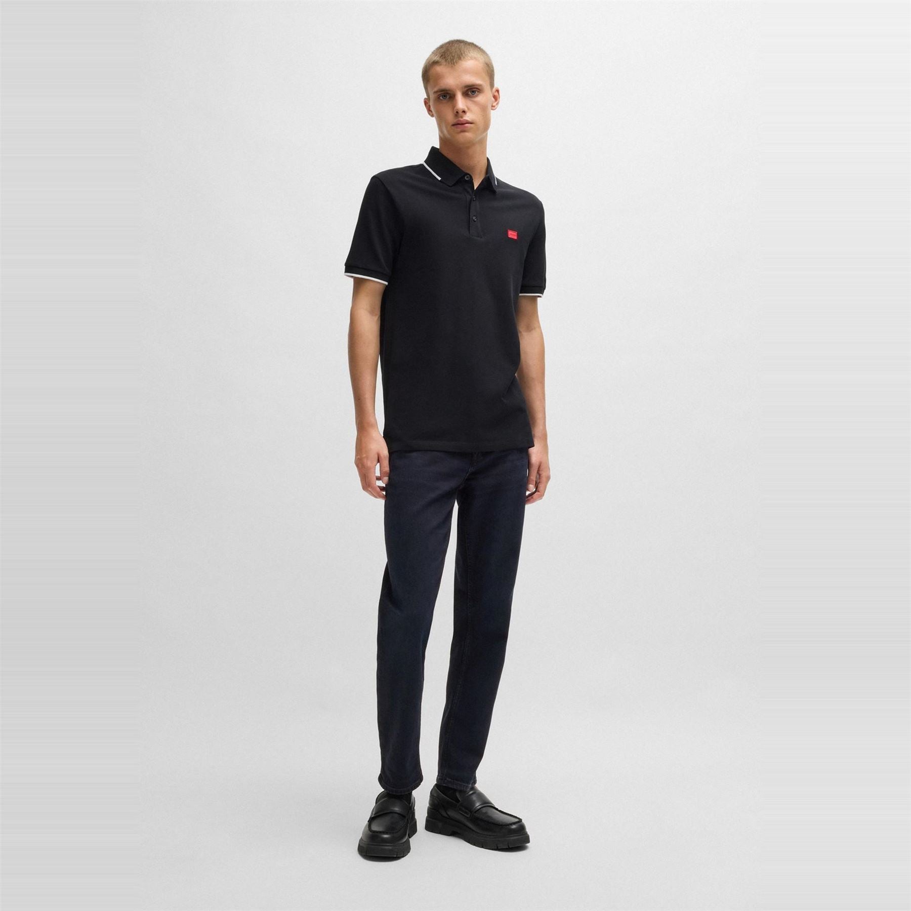 Hugo Tapered Fit Five Pocket Jeans