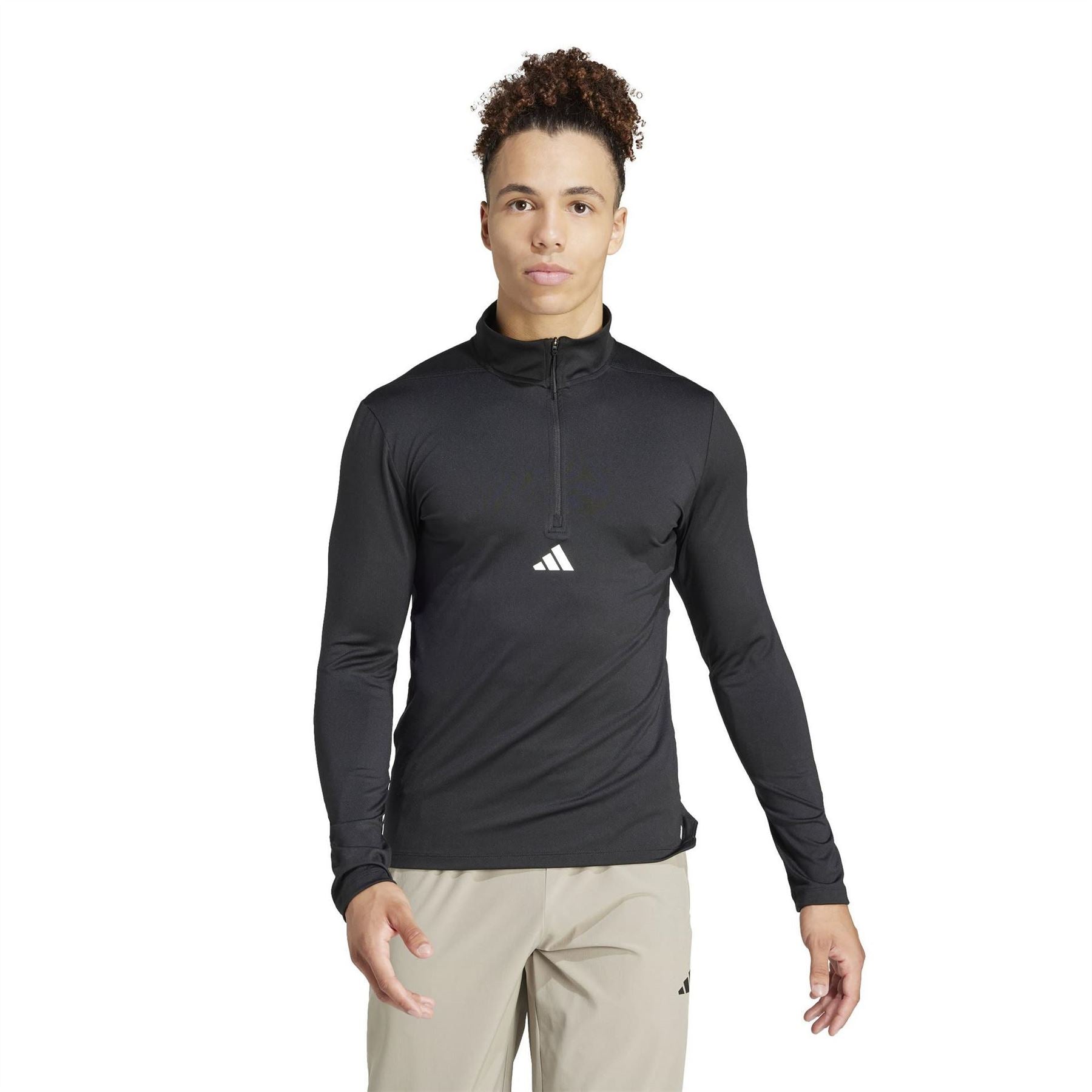 adidas Mens Workout Quarter Zip Track Top