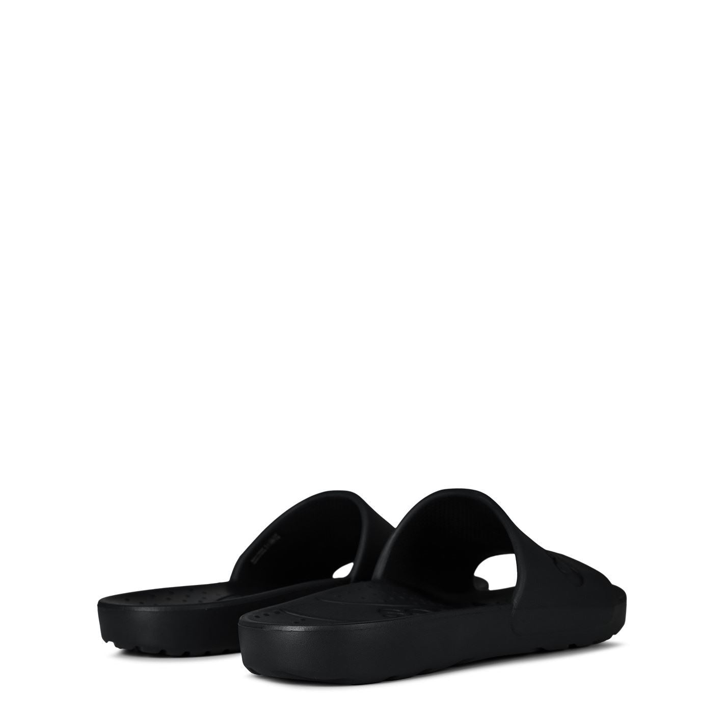 Crocs Logo Print Open Toe Flat Heel Slides