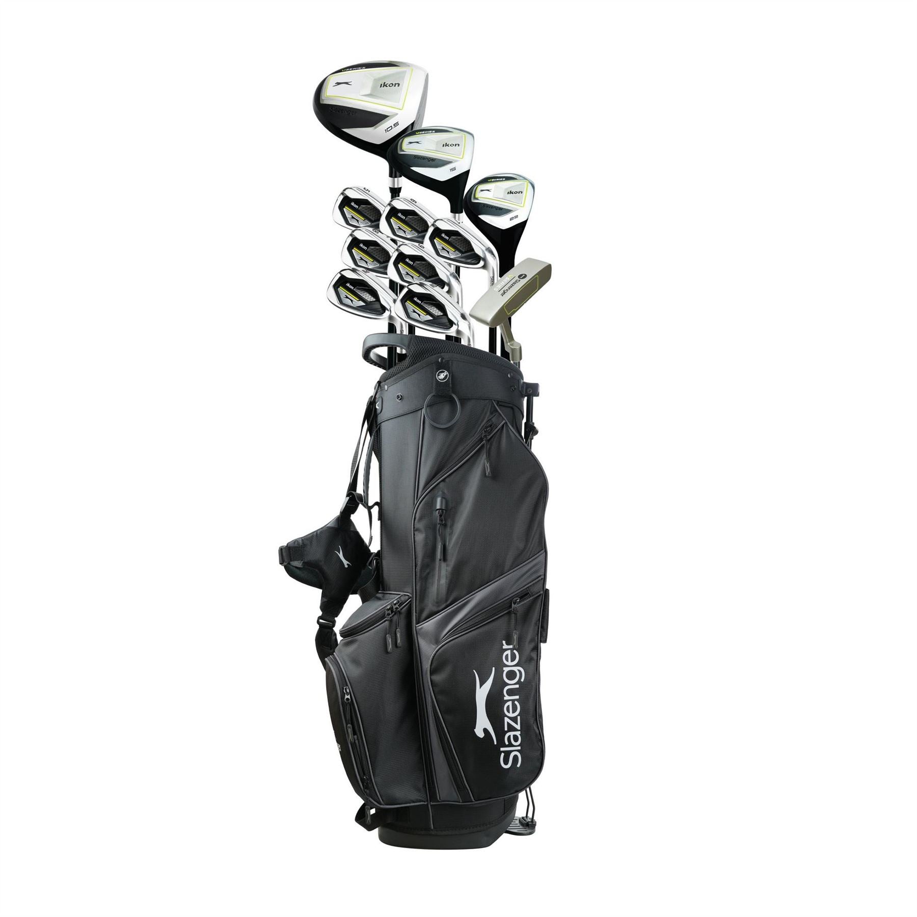 Slazenger Vseries Graphite Shaft Golf Club Set With Stand Bag Mens