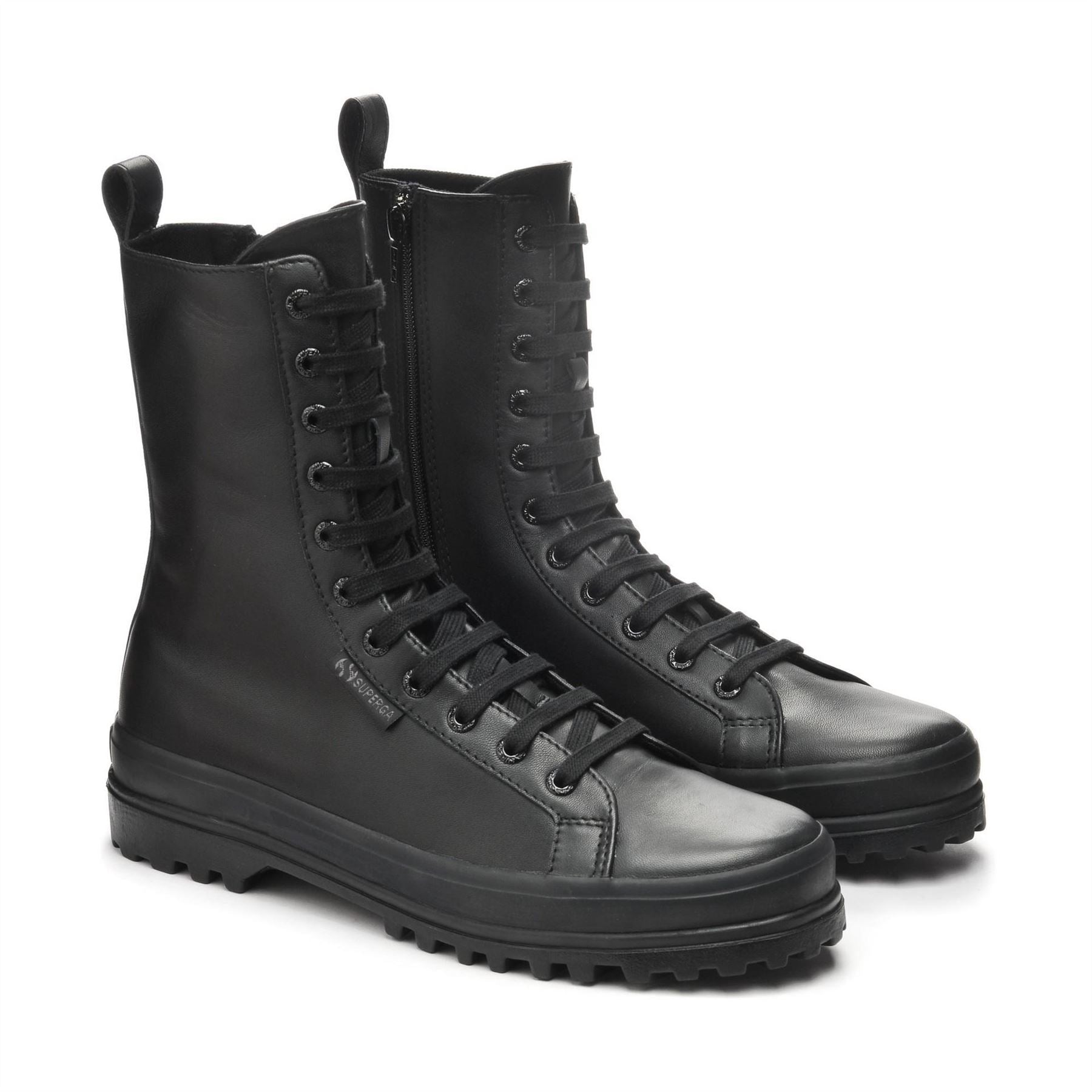 Superga 2641 Alpina High Nappa Combat Boots with Lug Sole