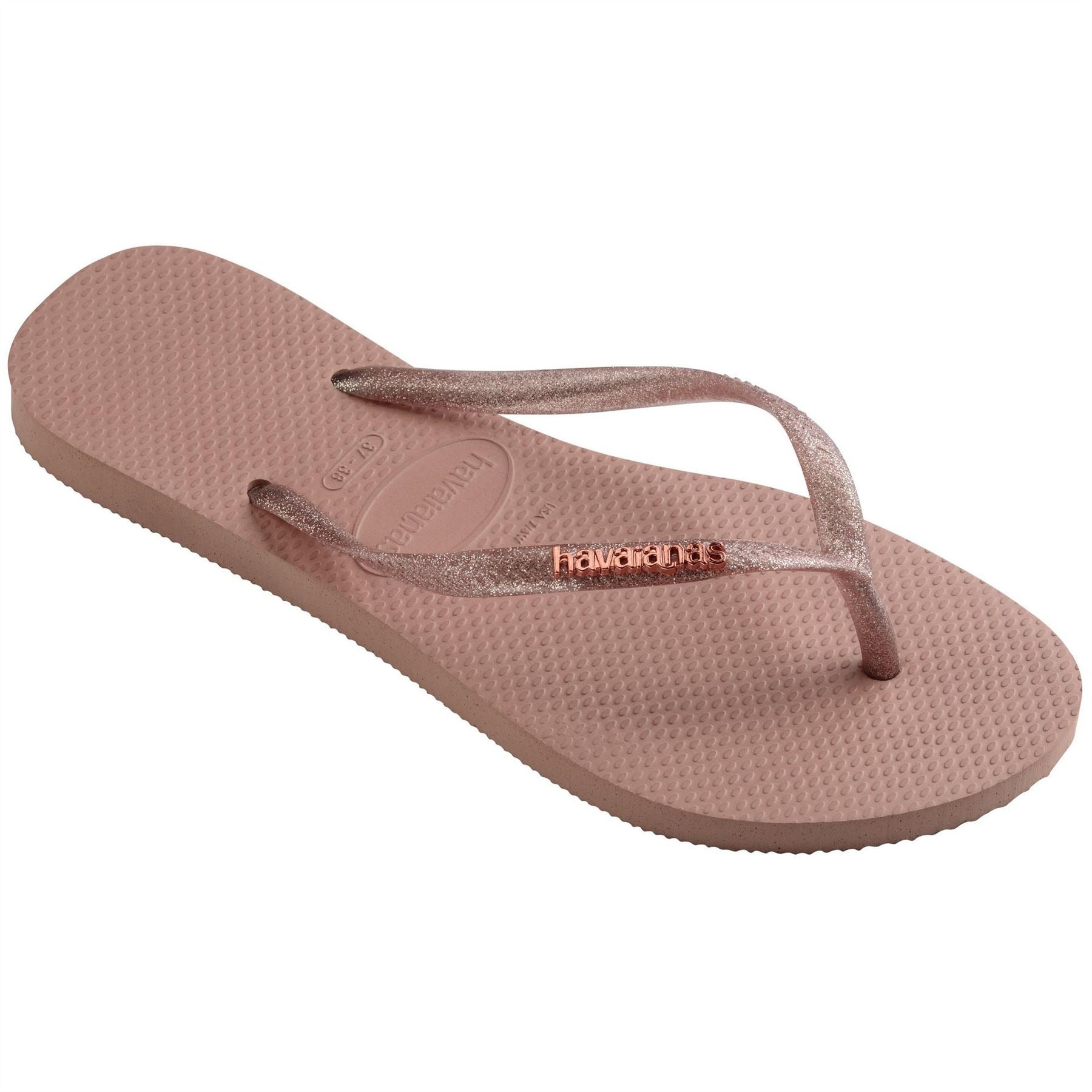 Havaianas Slim Textured Flat Heel Flip Flops