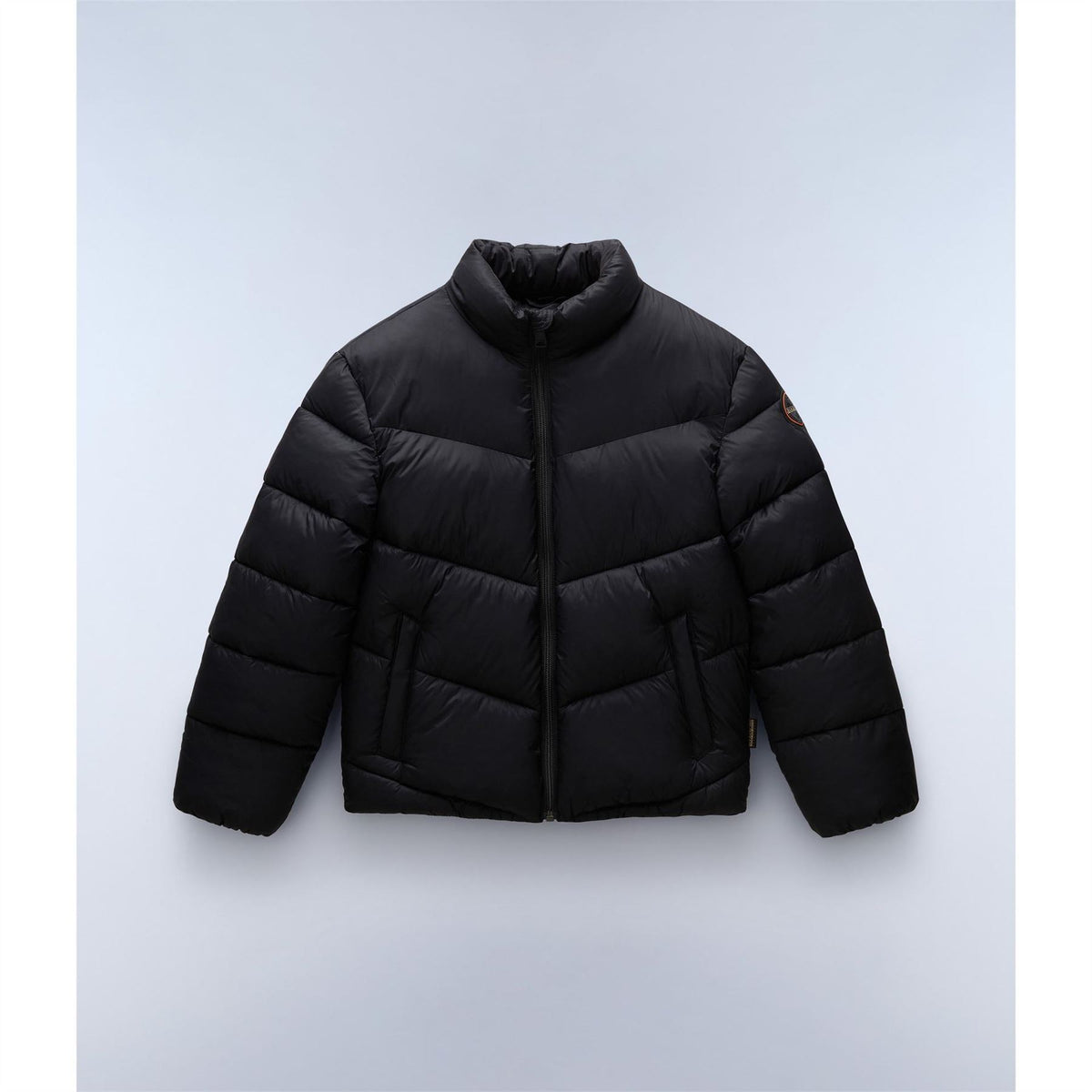 Napapijri Solid Patterned High Neck Puffer Coat