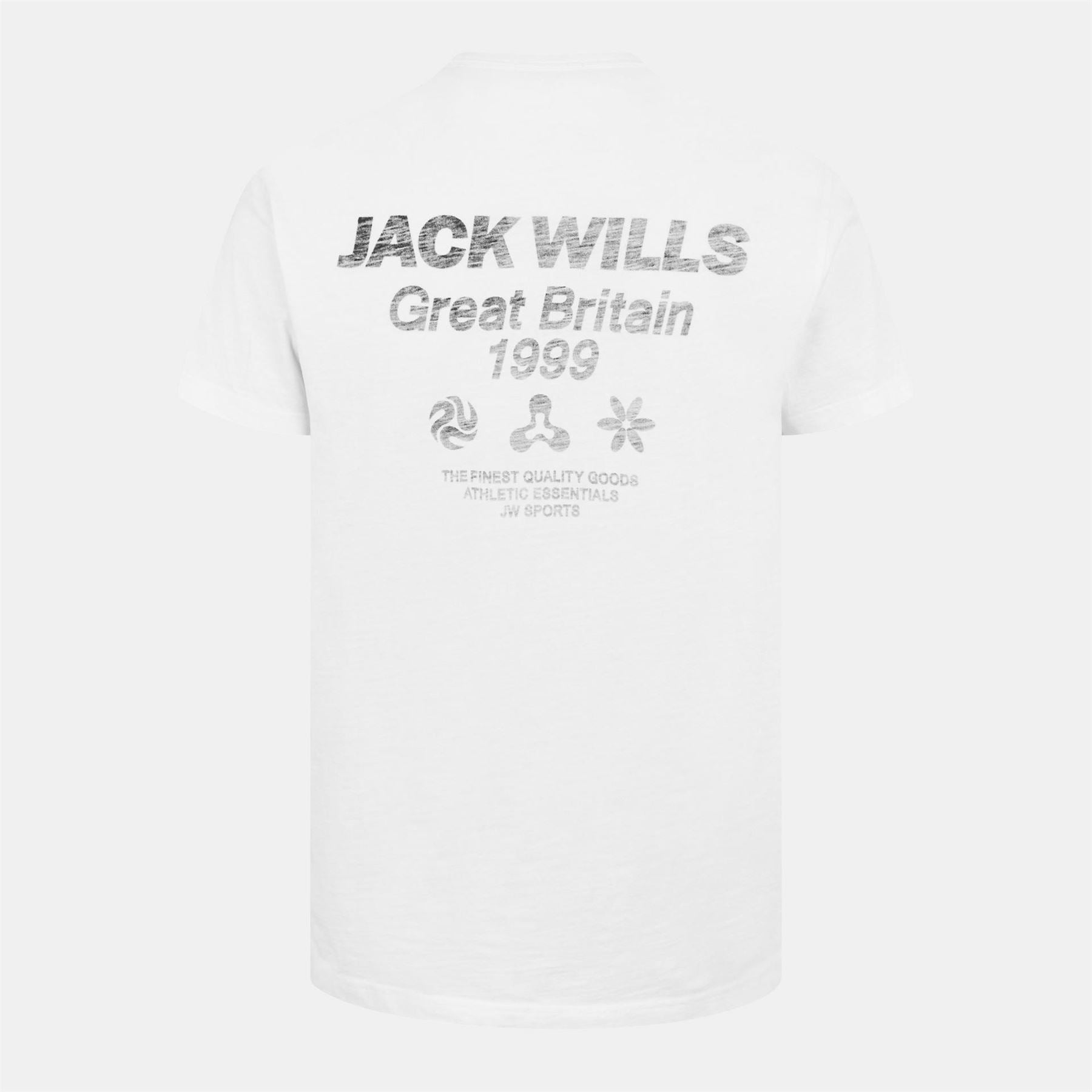 Jack Wills Regular Fit Reverse Print Crew Neck T-Shirt