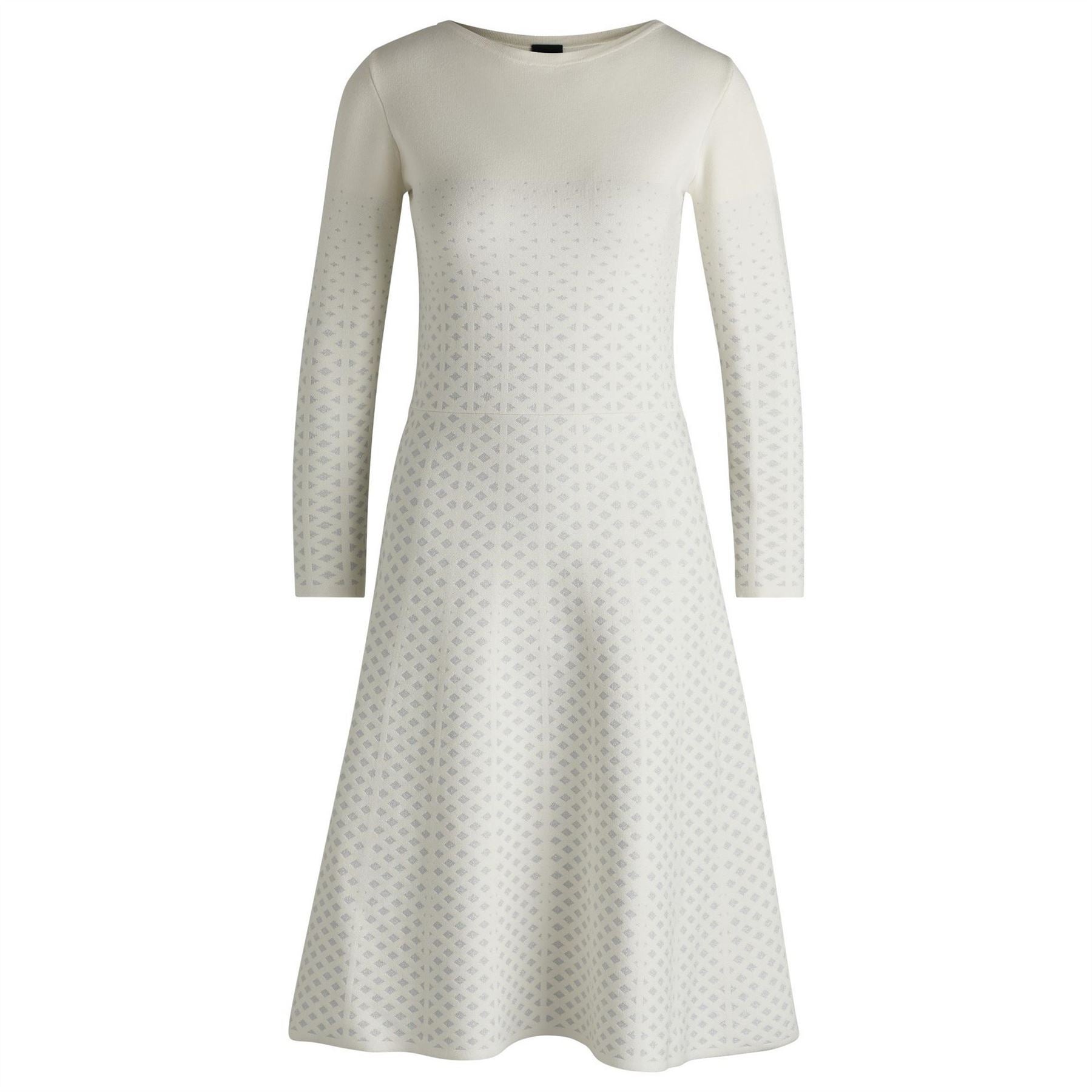 Boss Crew Neck Long Sleeve Midi Dress