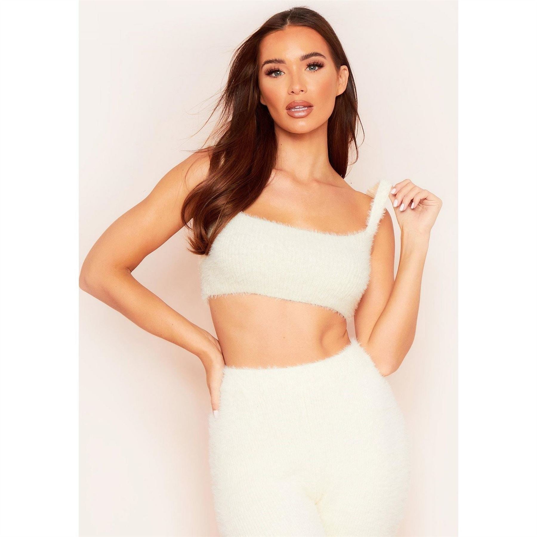 Missy Empire Thick Knit Square Neck Crop Top