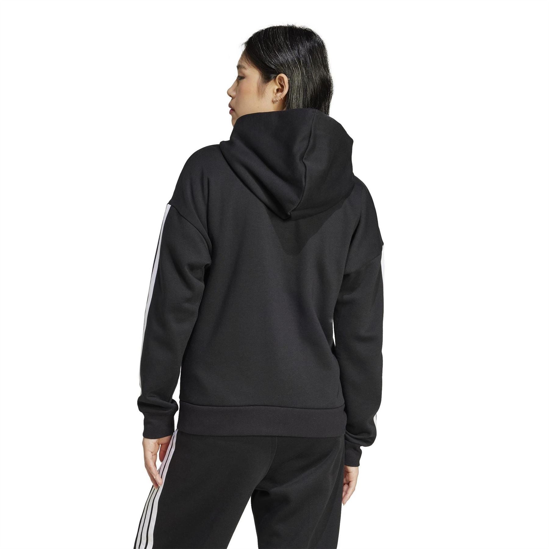 adidas Womens Essentials 3 Stripe Zip Track Hoodie