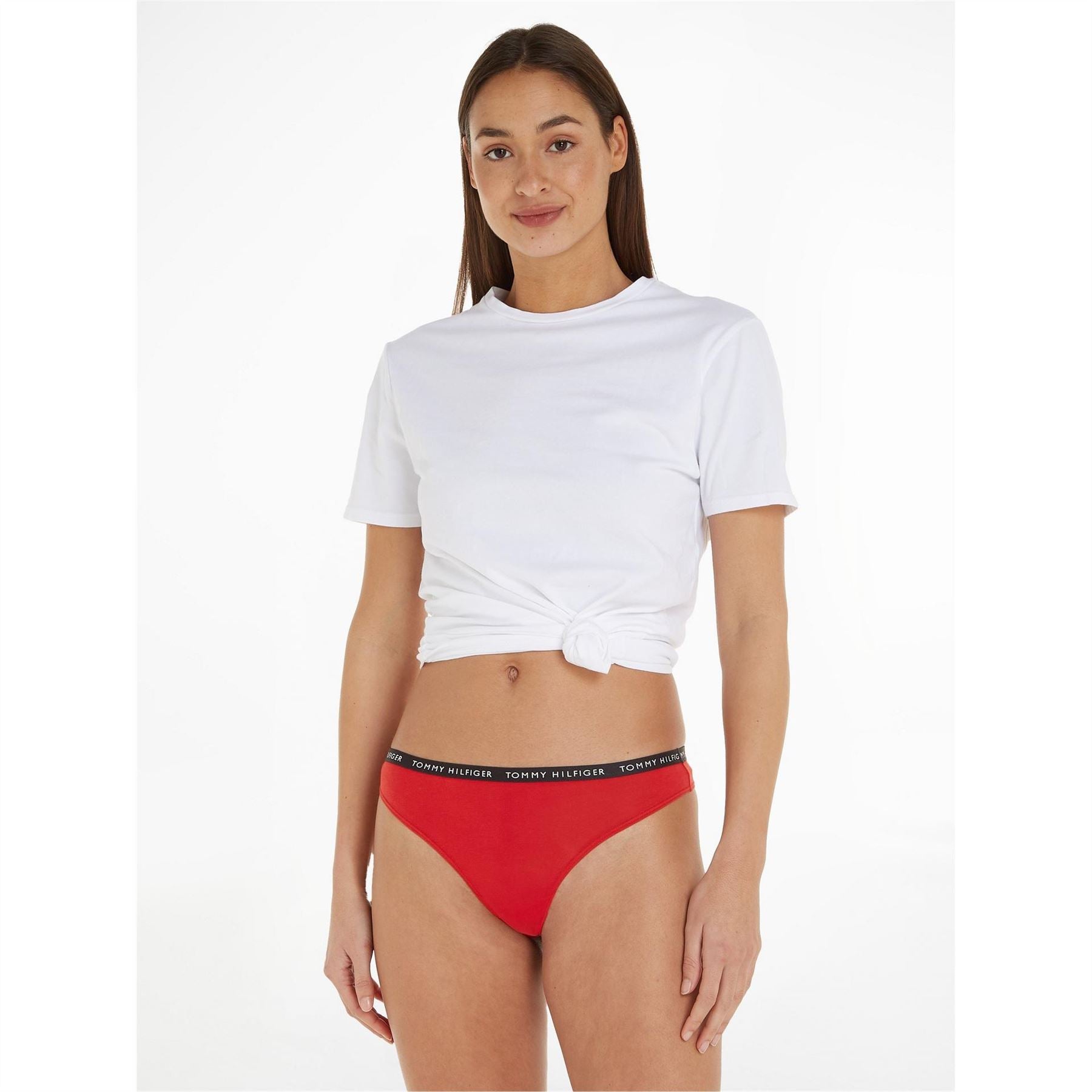 Tommy Hilfiger Womens Bodywear 3 Pack Thong Briefs