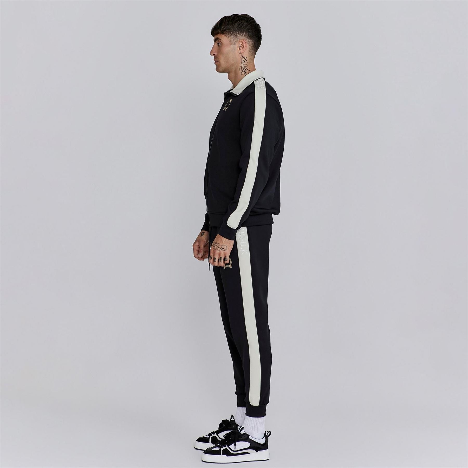 SikSilk Short Sleeve Crest Tracksuit Top