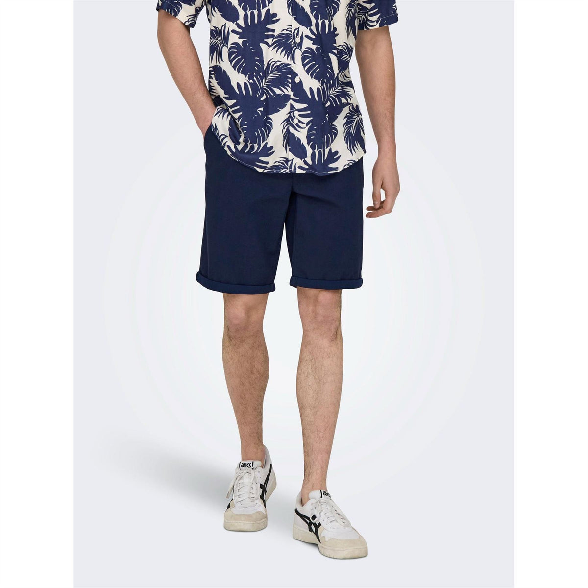 Only Solid Patterned Regular Fit Bermuda Shorts