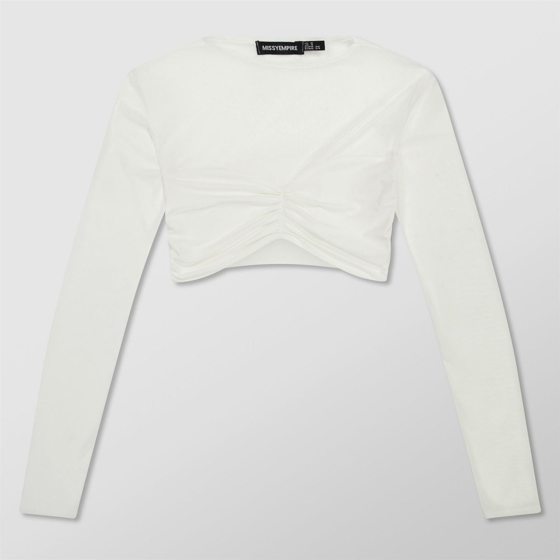 Missy Empire Womens Mesh Sleeve Slinky Top