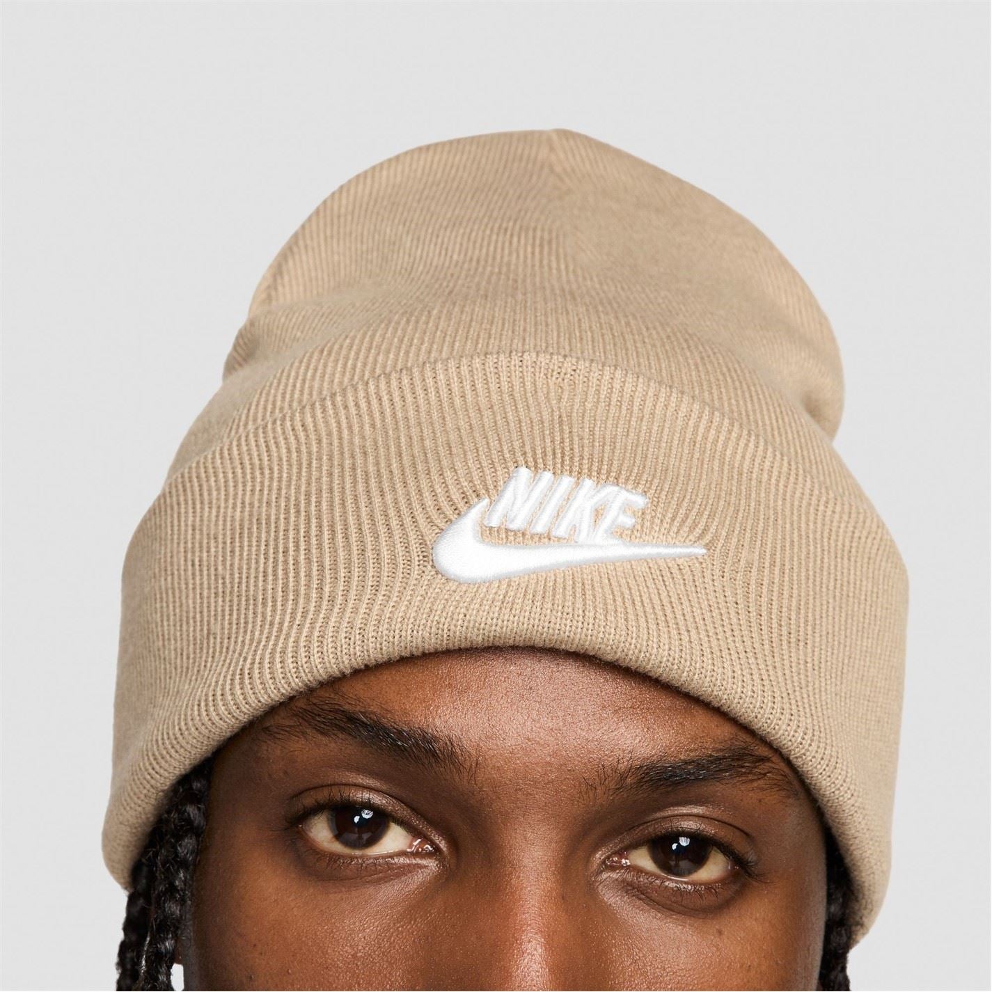 Nike Nsw Peak Wordmark Logo Adjustable Cuff Beanie