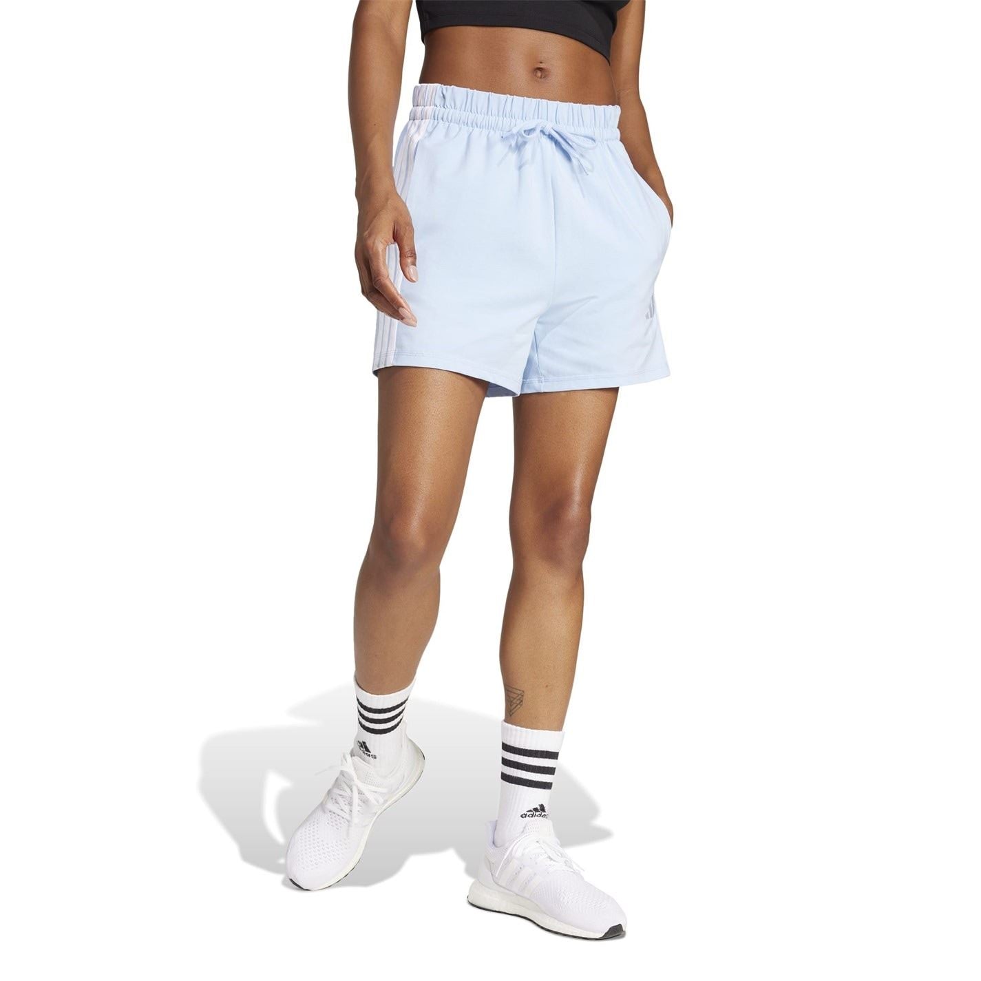 adidas Womens Essentials 3 Stripe Shorts
