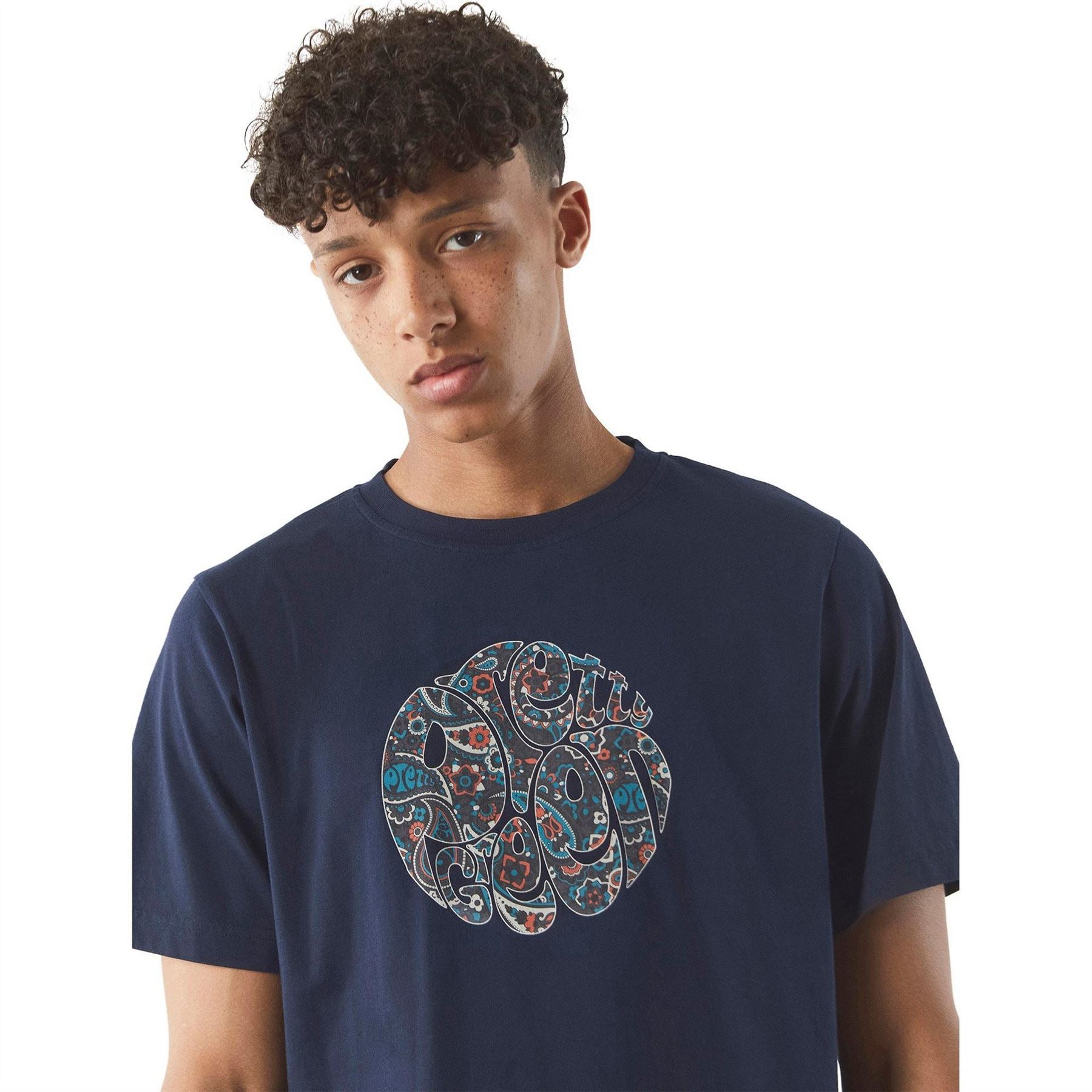 Pretty Green Wonderwall Logo Crew Neck Regular Fit T-Shirt