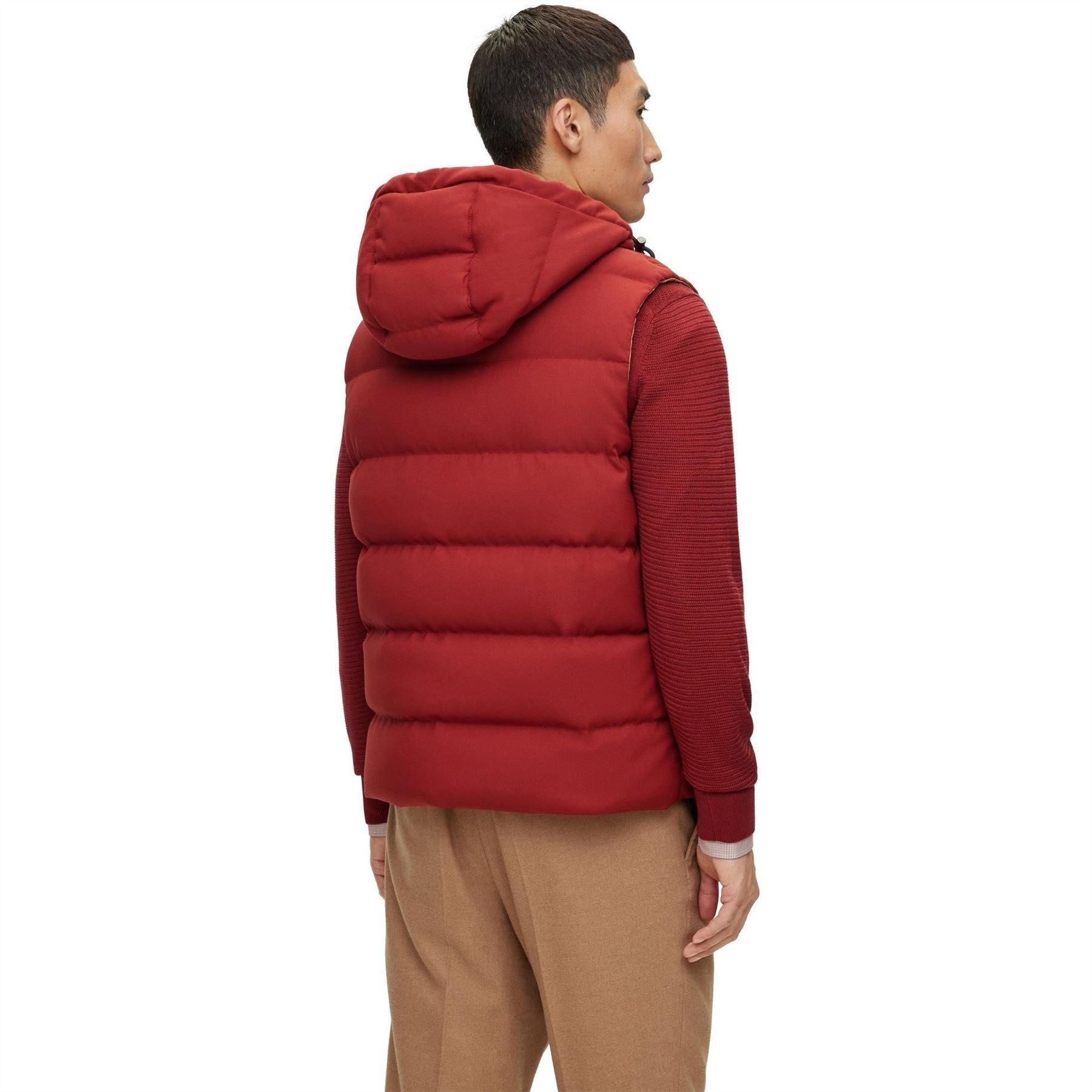 Boss Ciro Solid Patterned Hooded Softshell Jacket