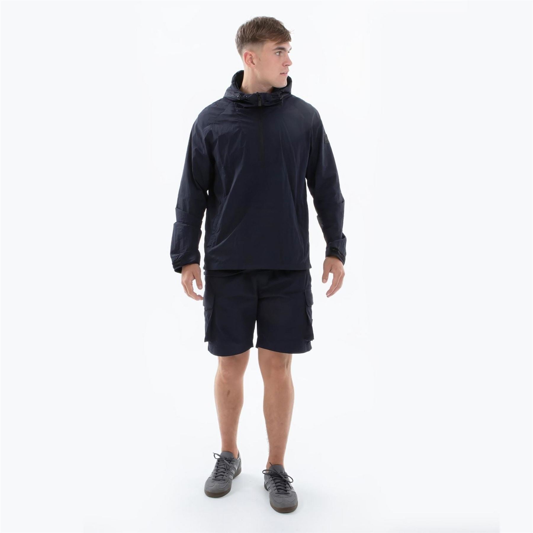 Peaceful Hooligan Supersonic Hooded Solid Patterned Rain Jacket