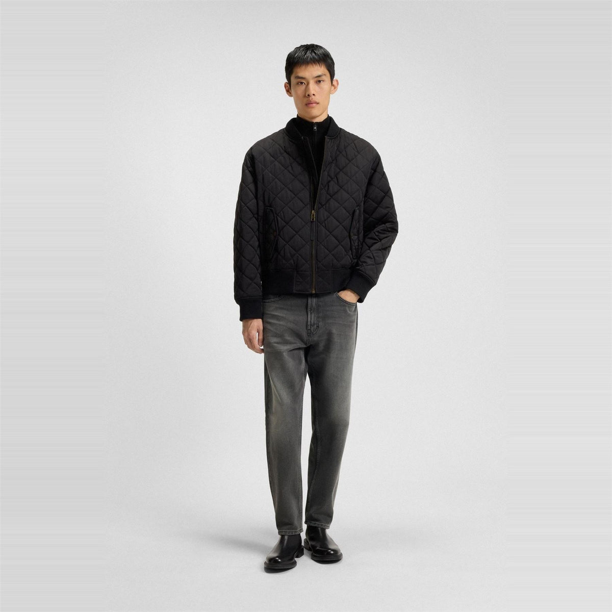 Hugo Tapered Fit Five Pocket Jeans